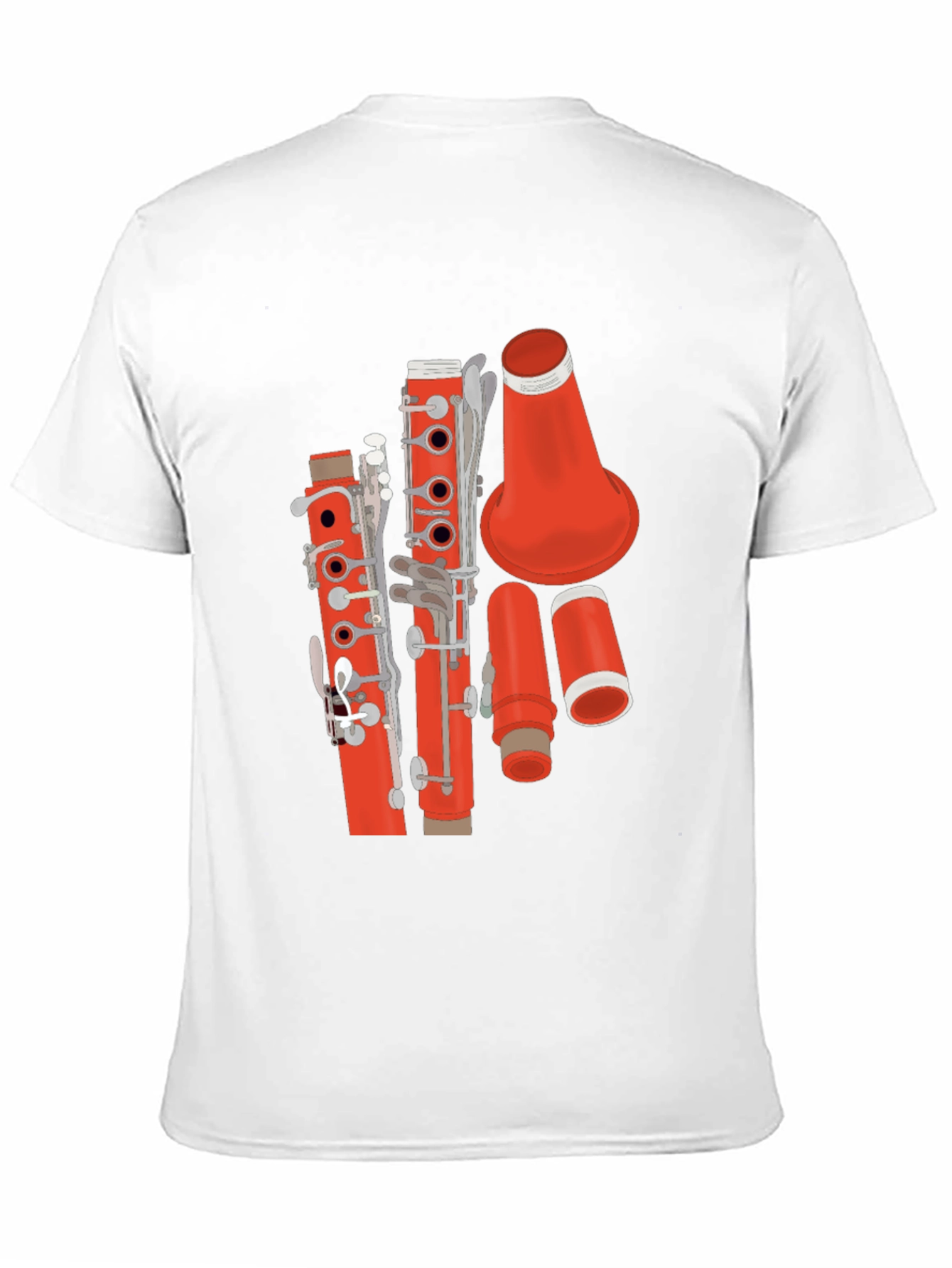 Red Clarinet Graphic T-Shirt - Music Lover Tee