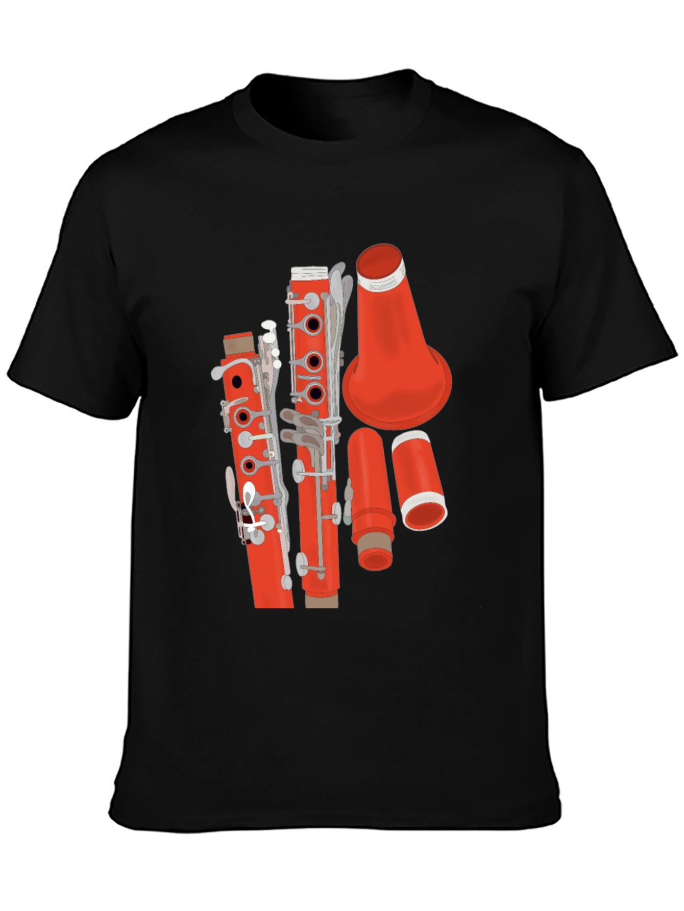 Red Clarinet Graphic T-Shirt - Music Lover Tee