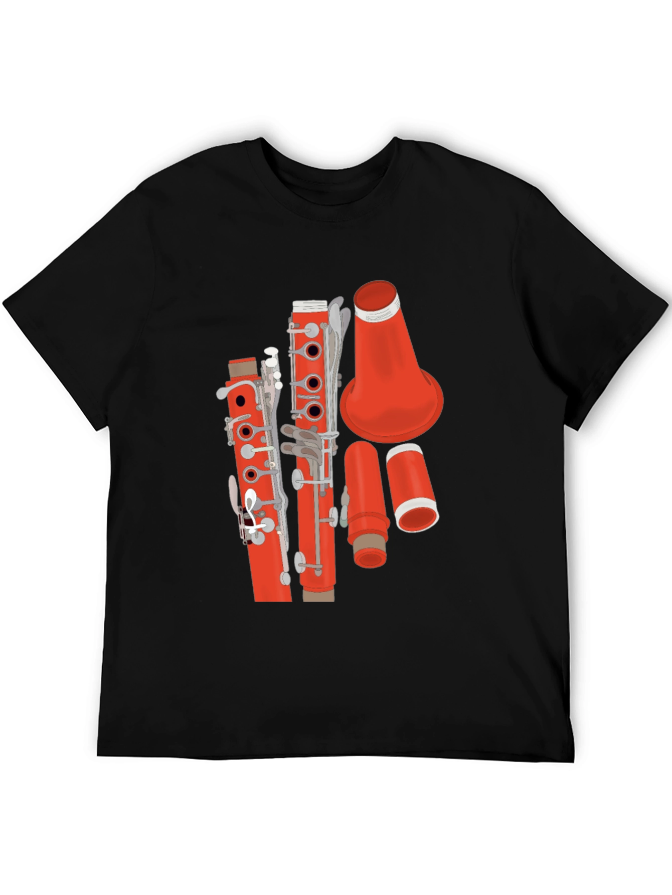 Red Clarinet Graphic T-Shirt - Music Lover Tee
