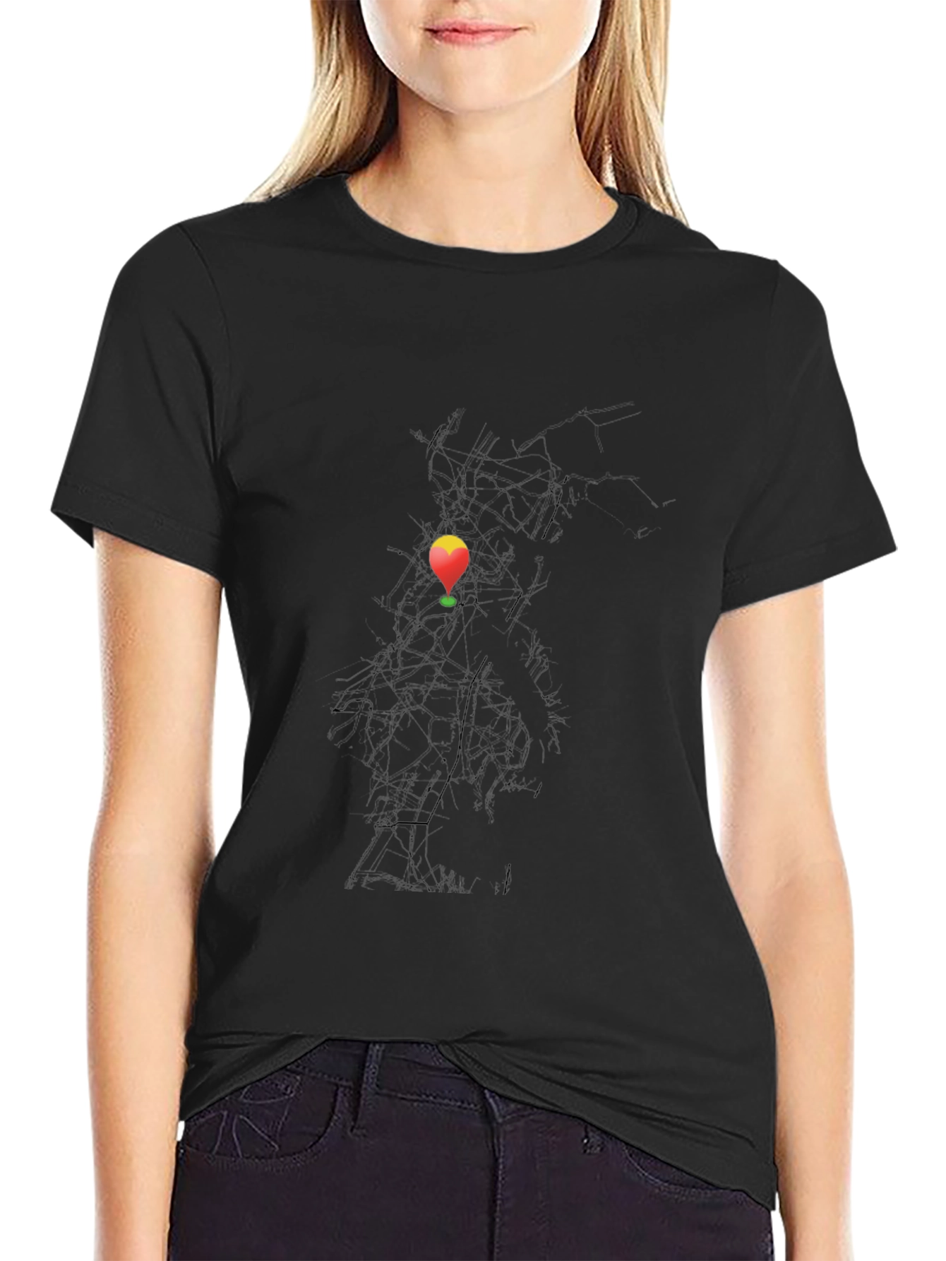 Balloon Graphic Black T-Shirt