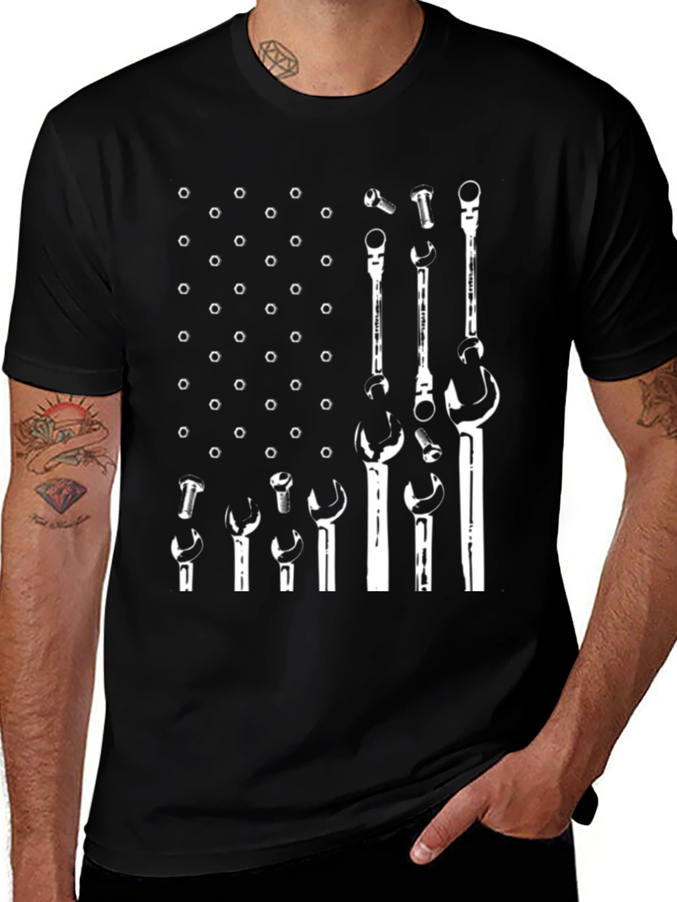 Mechanics Pride Tee: Wrench & Bolt Design