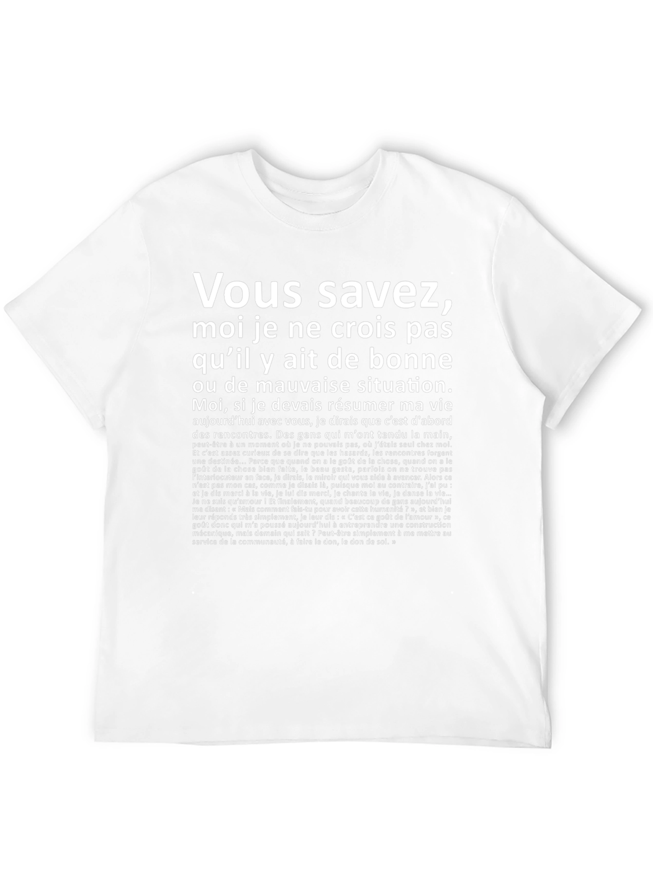 French Quote T-Shirt - Black Cotton Tee