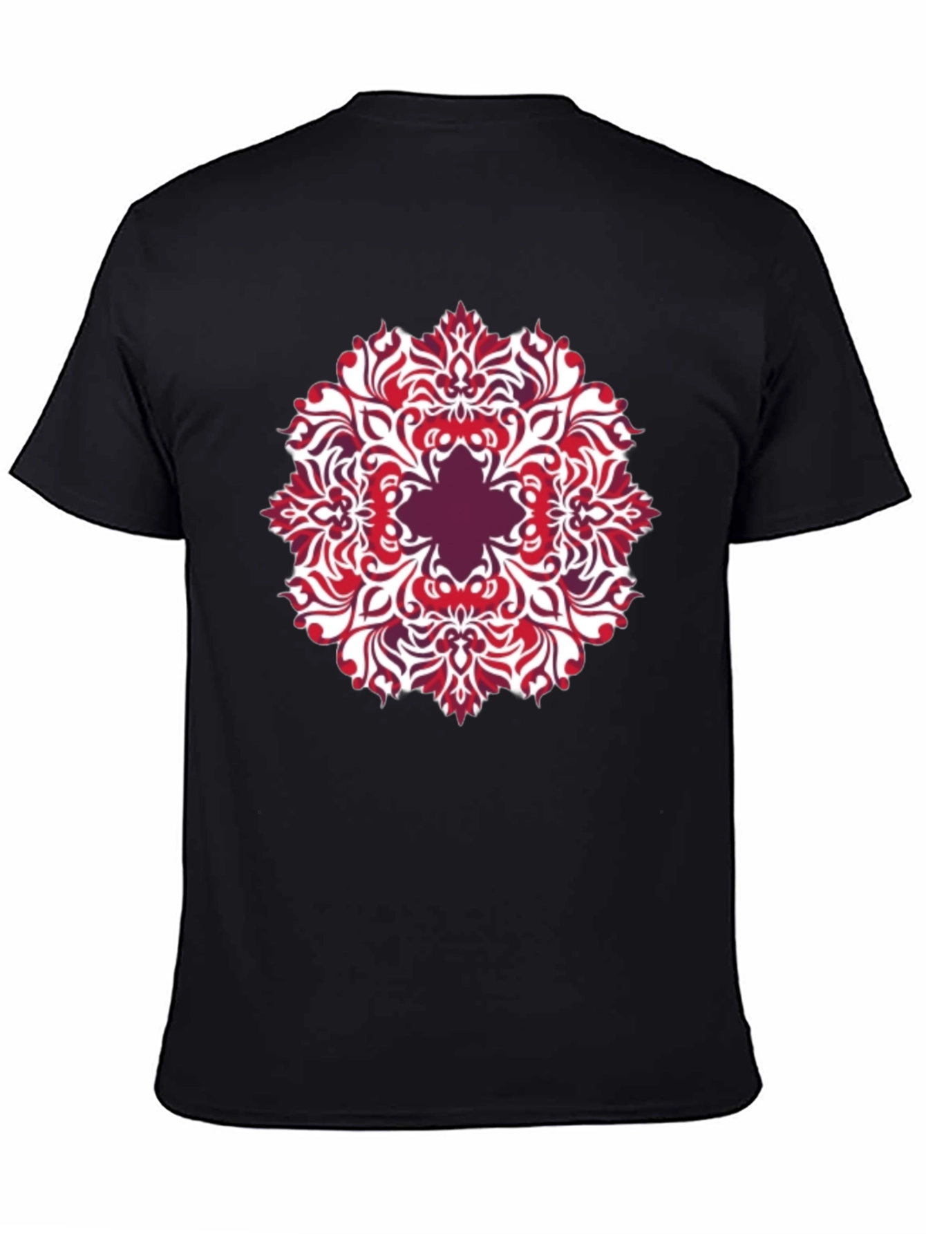 Patterned Graphic Tee - Black