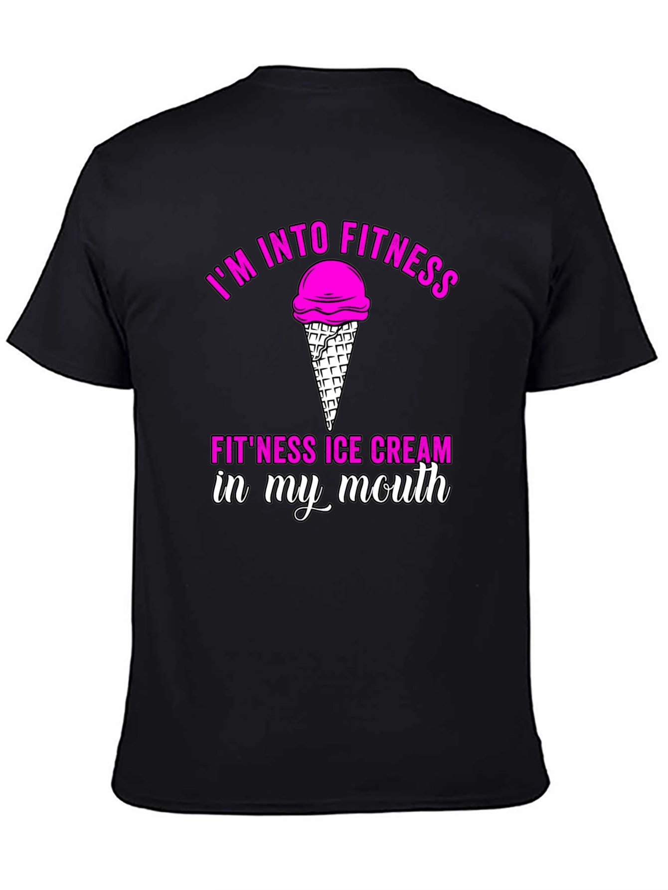 Fitness Ice Cream T-Shirt Gym Humor Tee