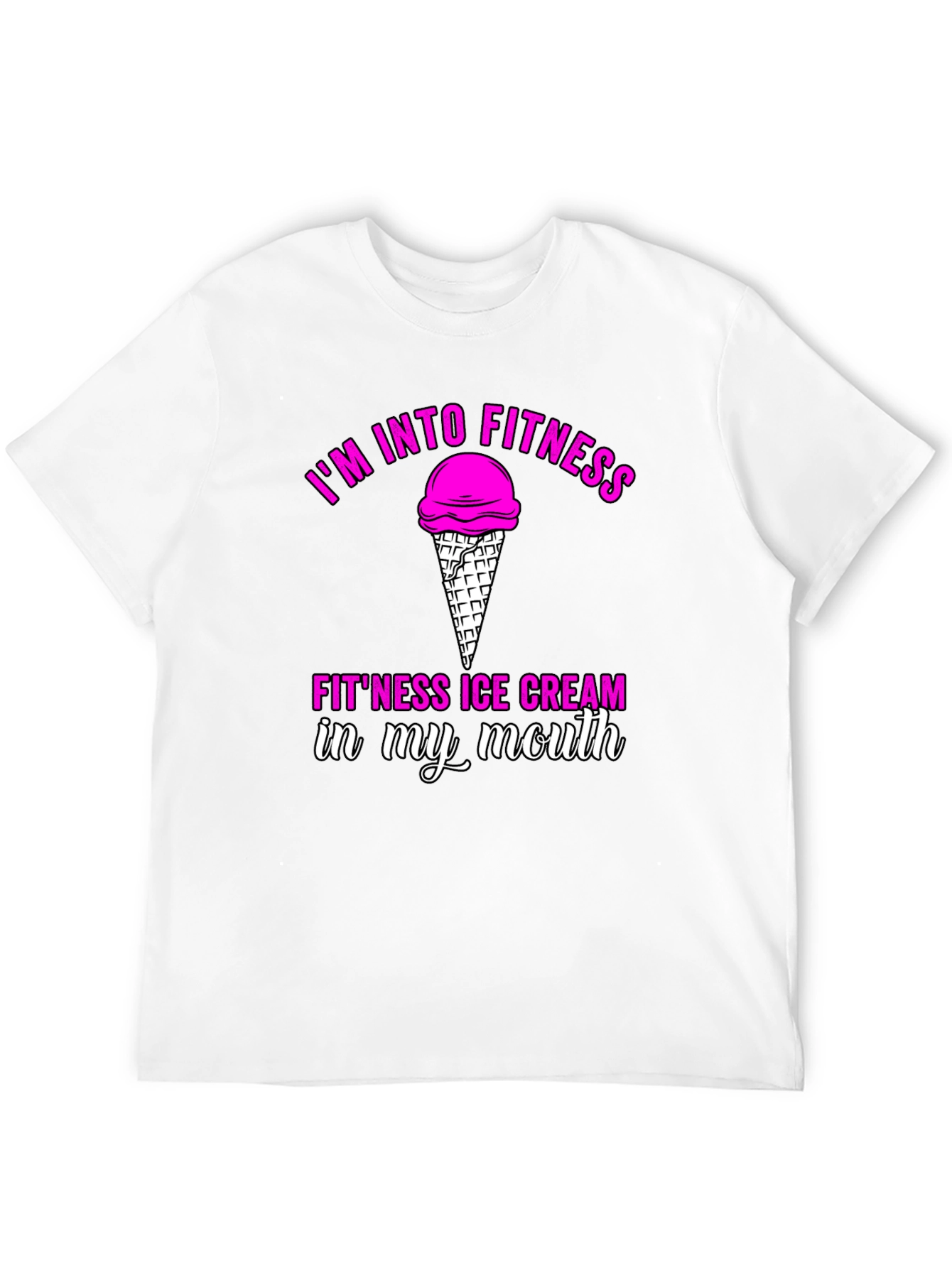 Fitness Ice Cream T-Shirt Gym Humor Tee