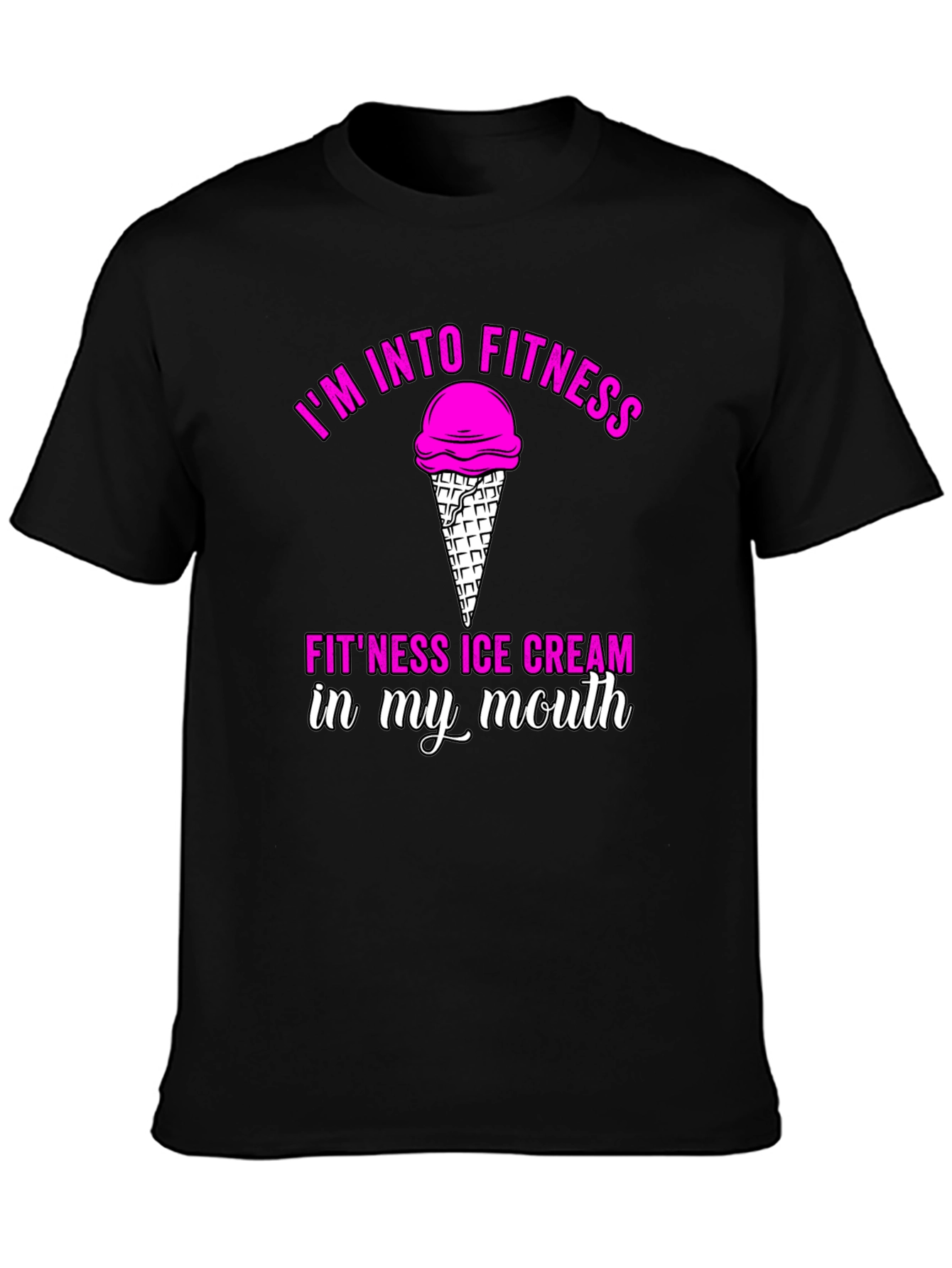 Fitness Ice Cream T-Shirt Gym Humor Tee