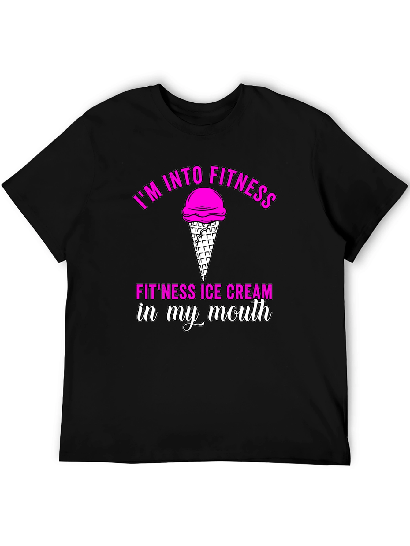 Fitness Ice Cream T-Shirt Gym Humor Tee