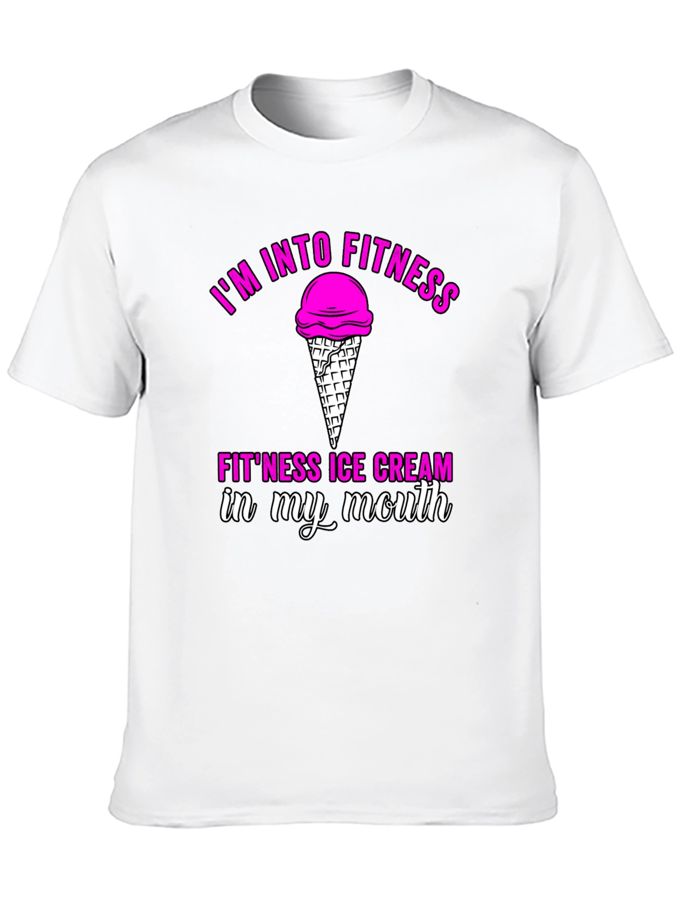 Fitness Ice Cream T-Shirt Gym Humor Tee