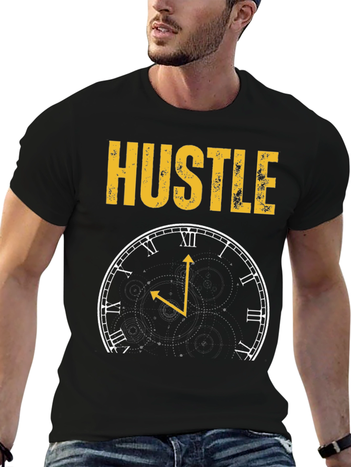 Hustle Clock Black T-Shirt