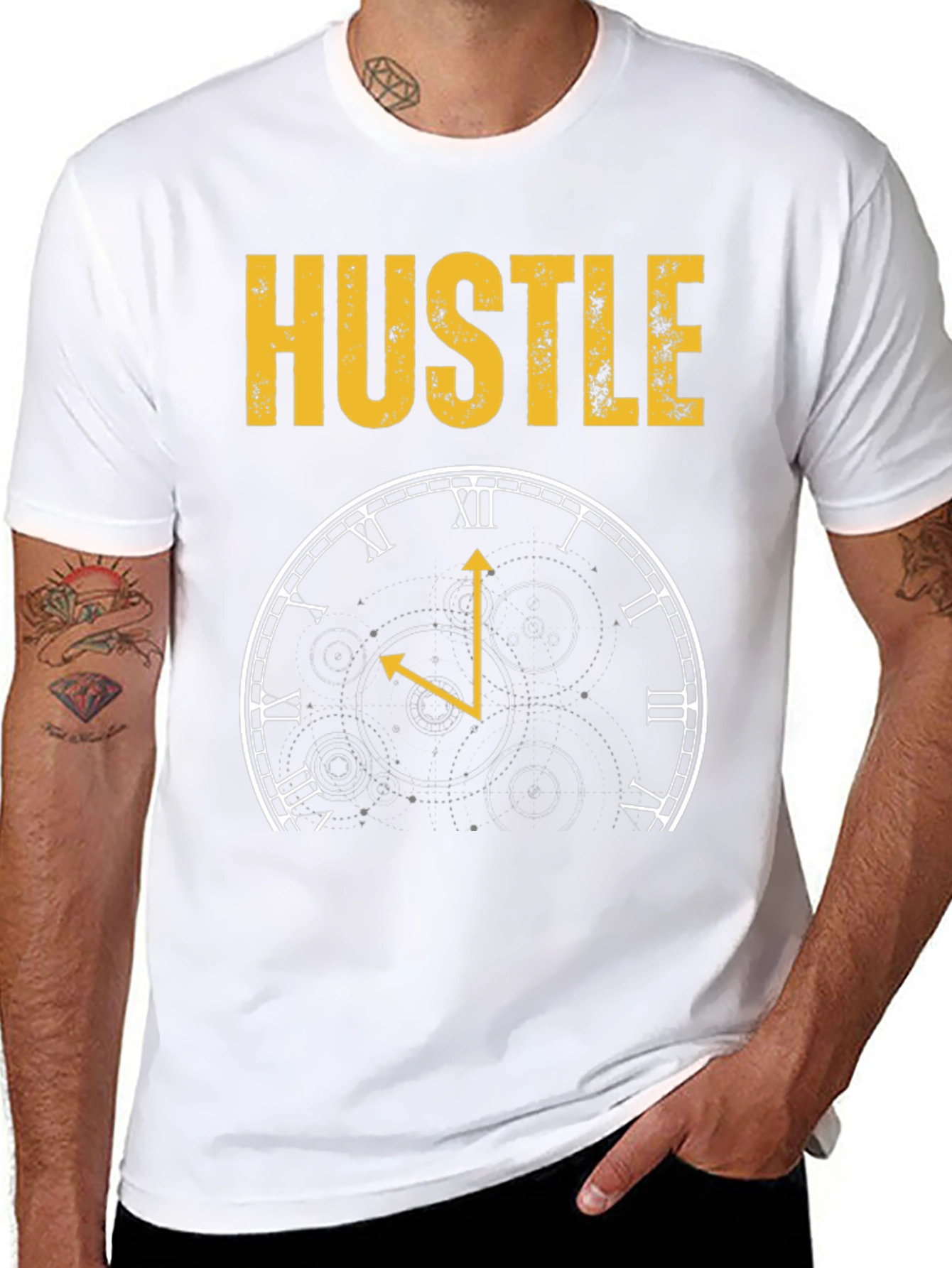 Hustle Clock Black T-Shirt