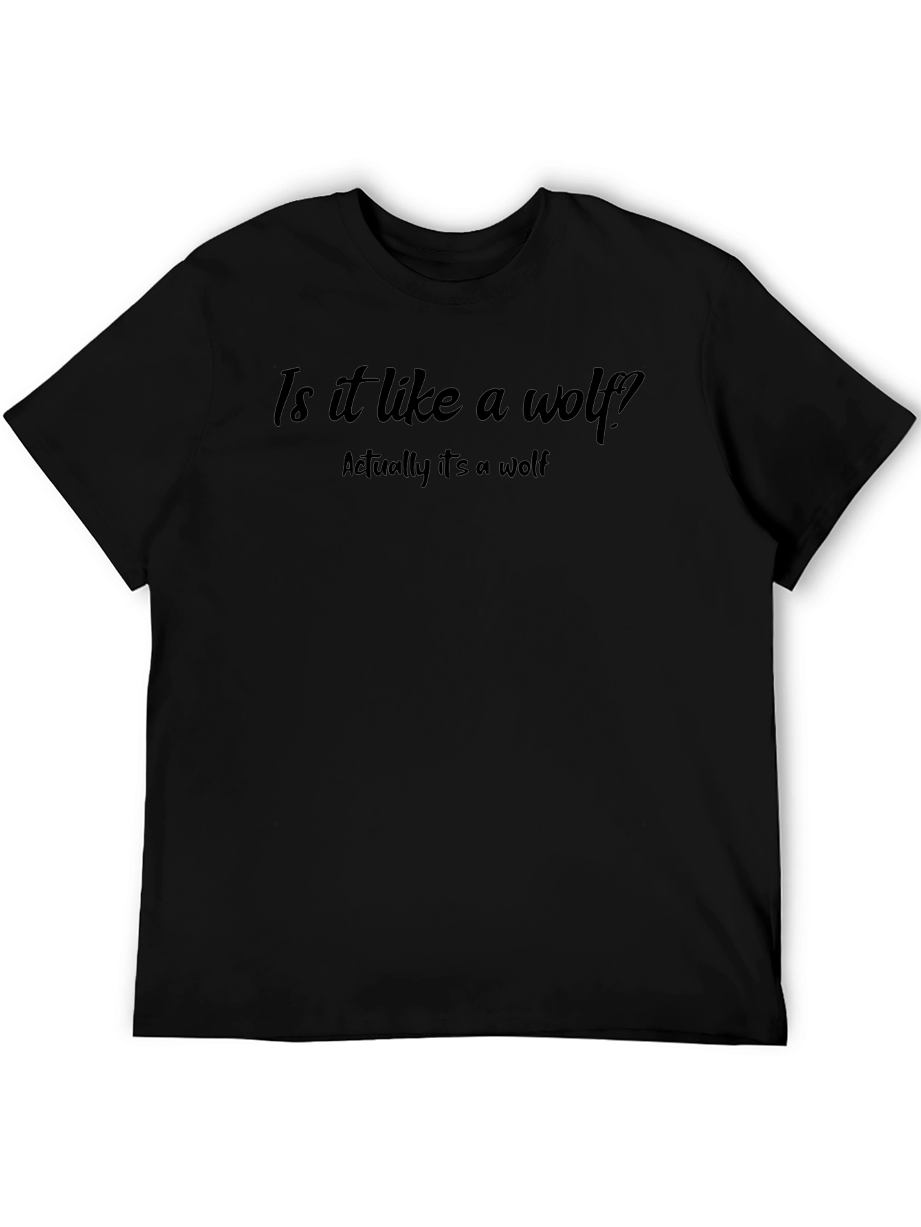 Is It Like a Wolf? Graphic Tee - Black