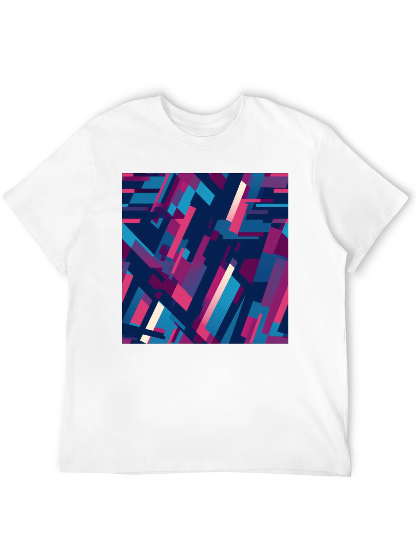 Abstract Geometric Pattern Black T-Shirt