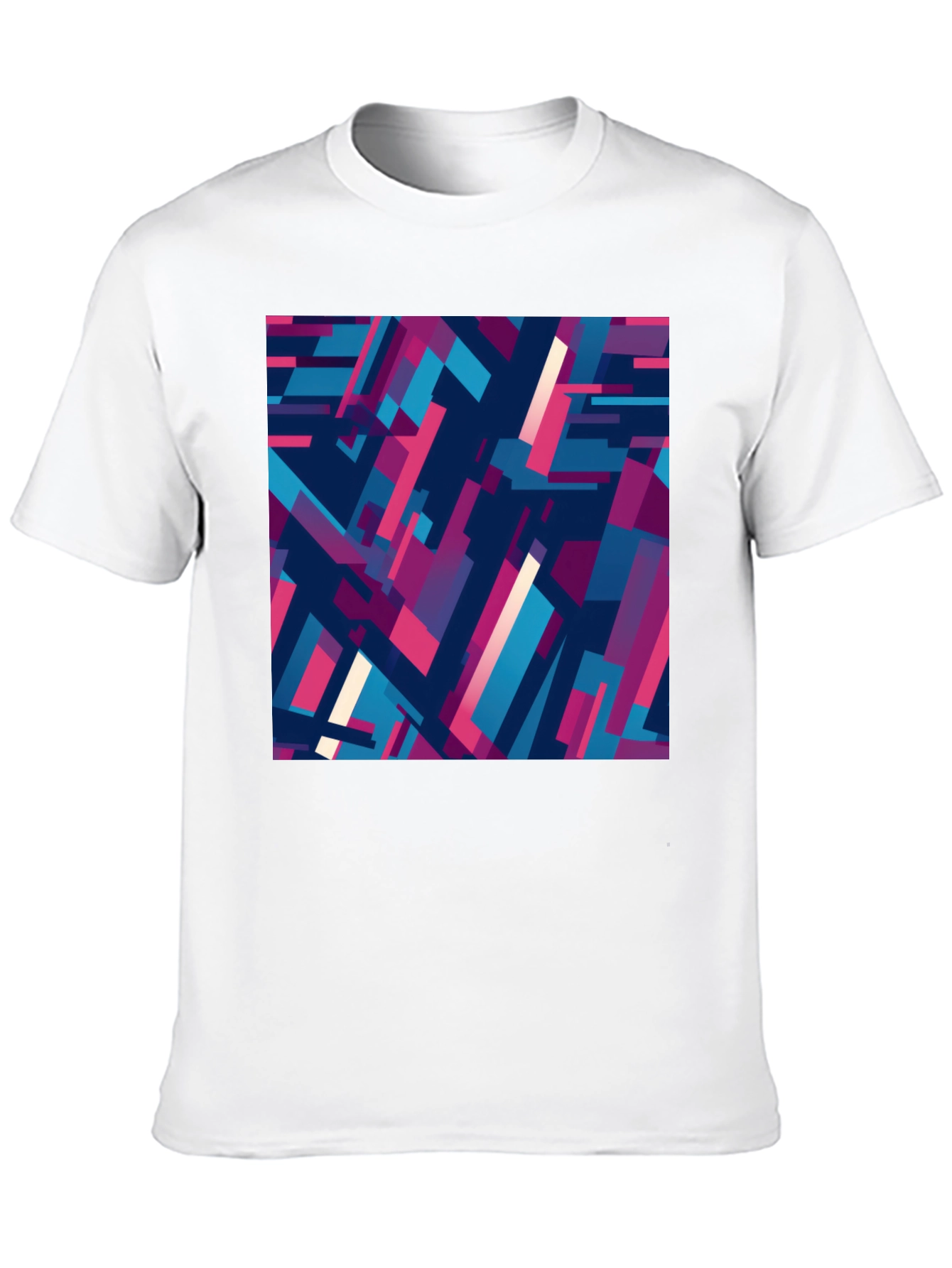 Abstract Geometric Pattern Black T-Shirt