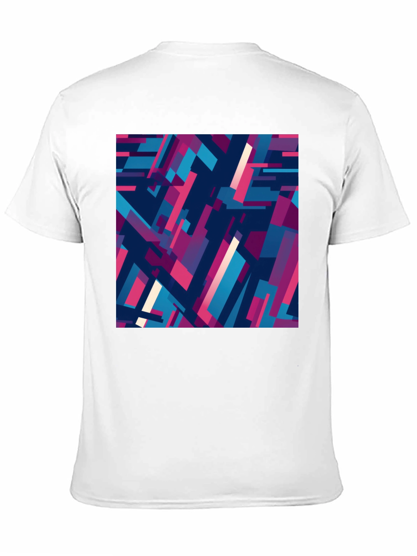 Abstract Geometric Pattern Black T-Shirt