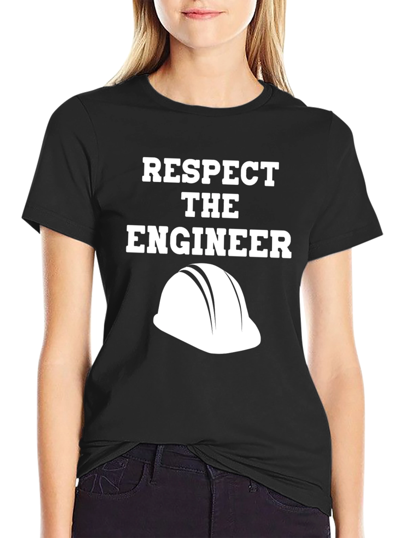 Respect the Engineer T-Shirt - Hard Hat Graphic Tee