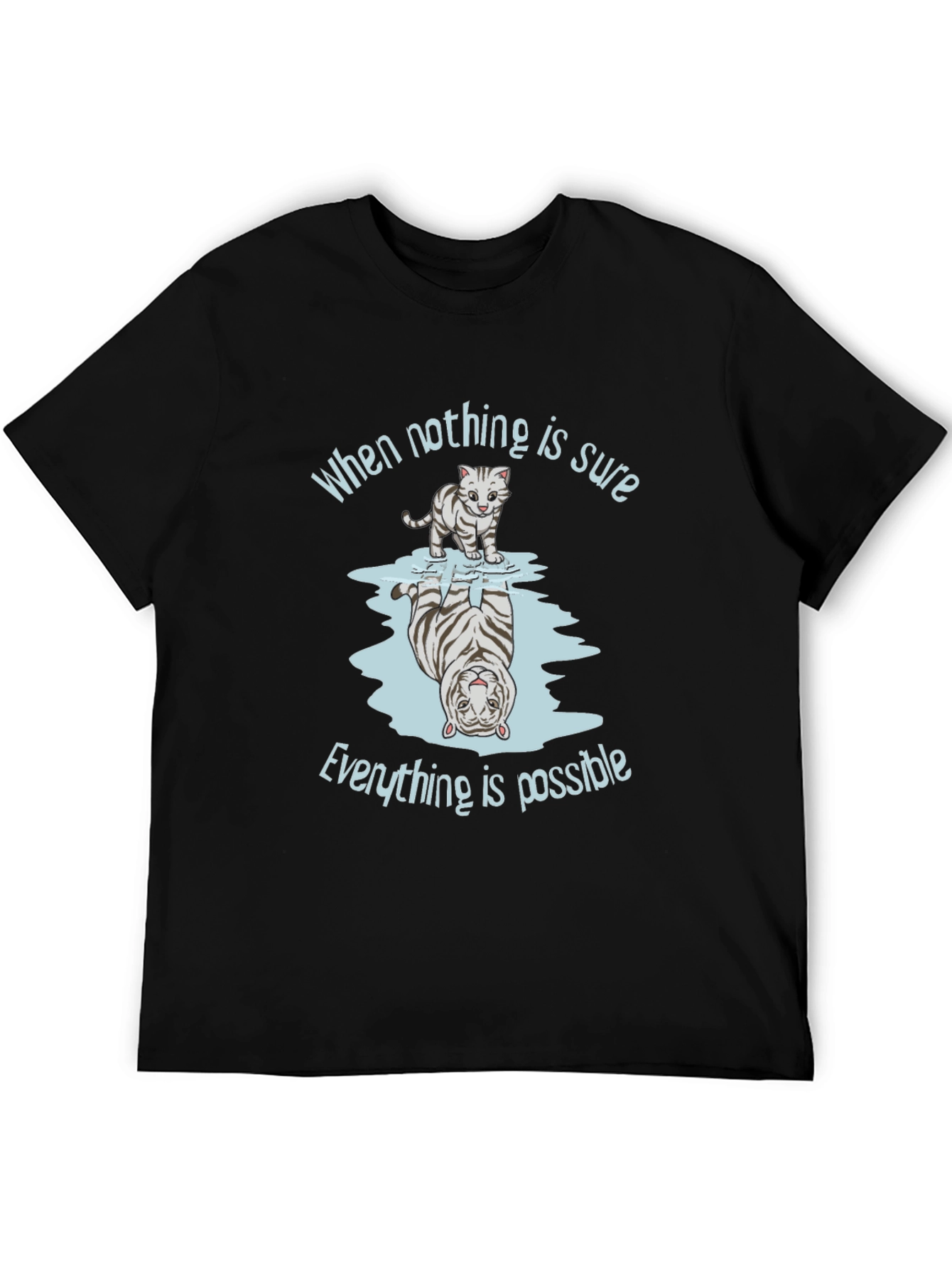 Cat Reflection Graphic Tee - When Nothing is Sure