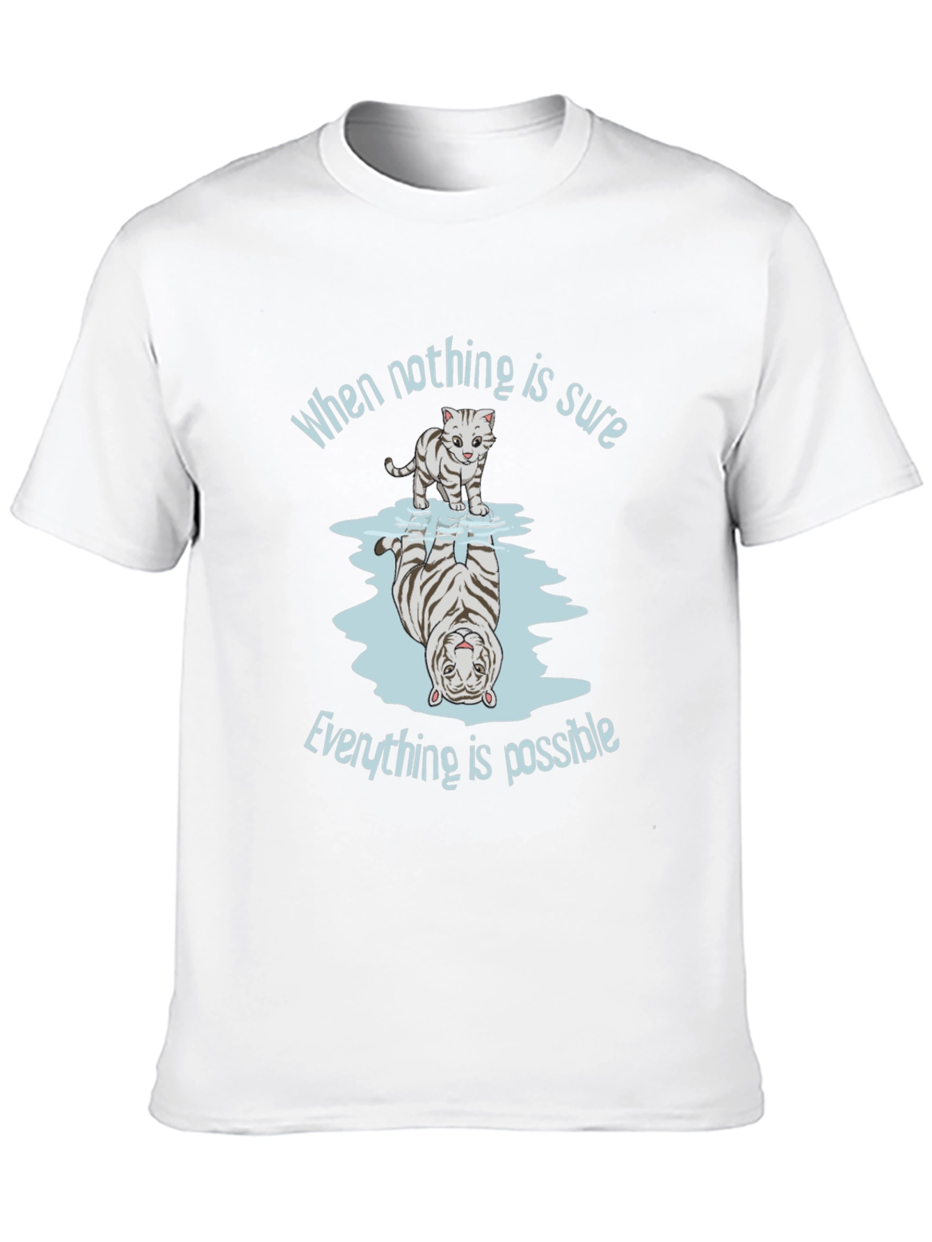 Cat Reflection Graphic Tee - When Nothing is Sure
