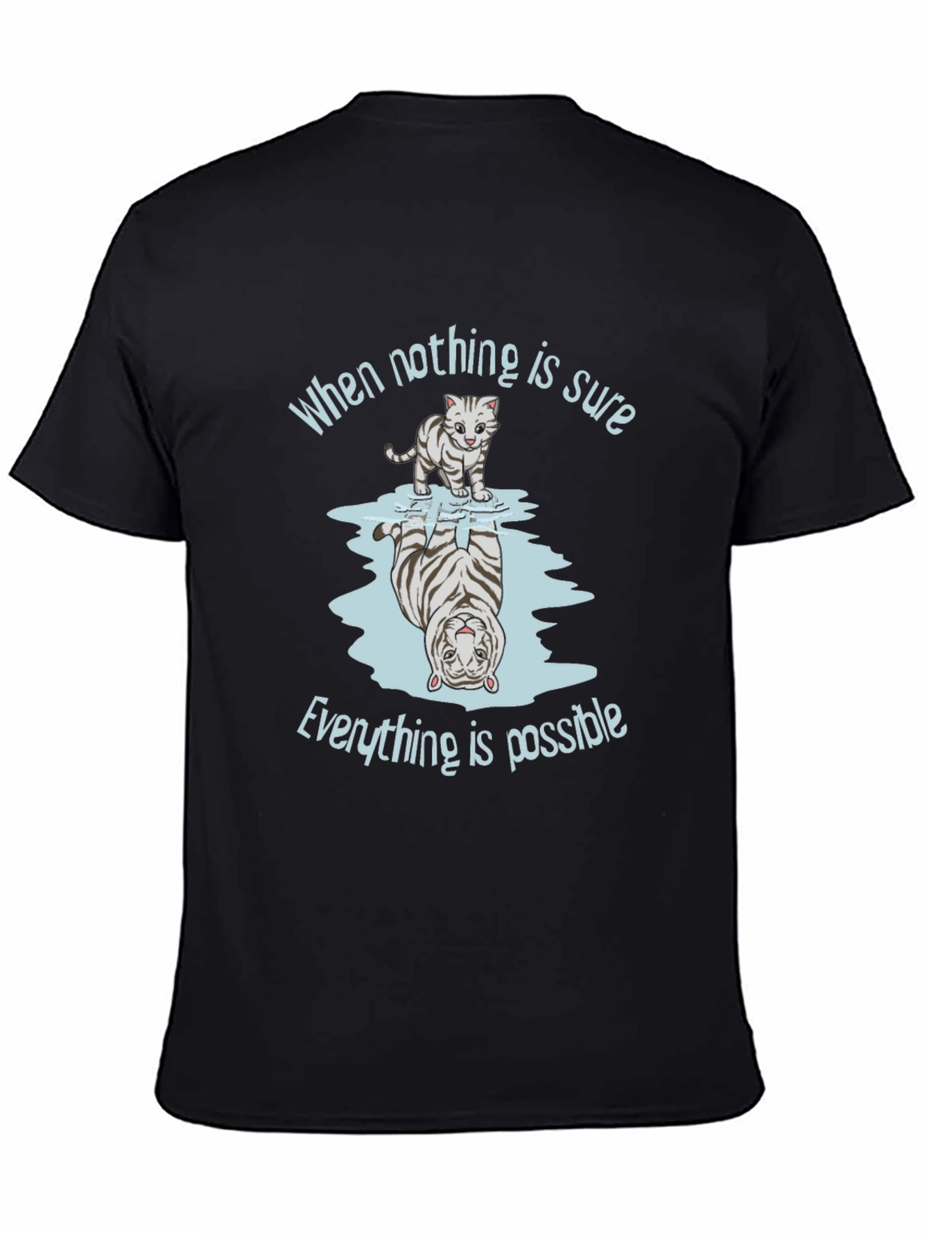 Cat Reflection Graphic Tee - When Nothing is Sure