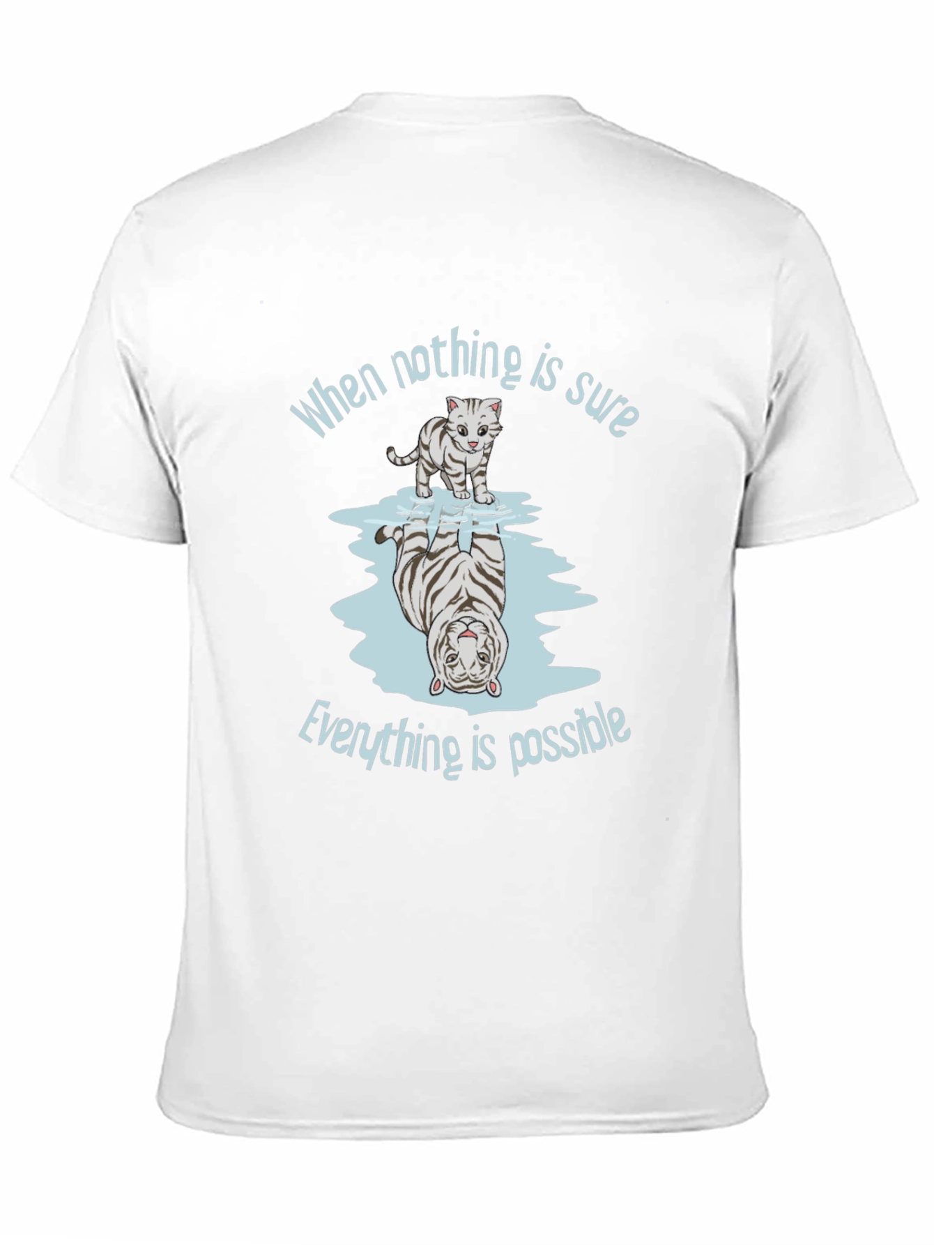 Cat Reflection Graphic Tee - When Nothing is Sure