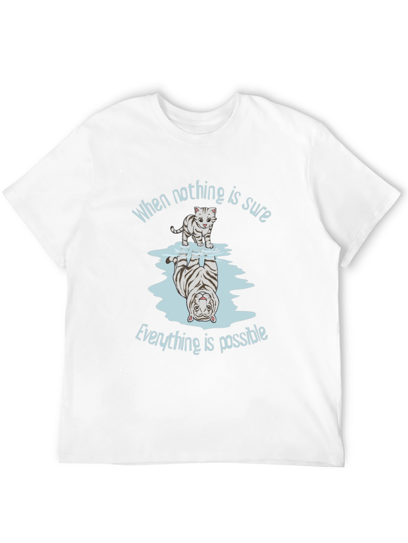 Cat Reflection Graphic Tee - When Nothing is Sure