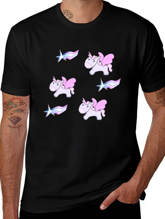 Magical Unicorns and Shooting Stars T-Shirt | Cute Fantasy Unicorn Tee | Rainbow Star Graphic Shirt | Gift for Unicorn Lovers | Free Shipping $50+