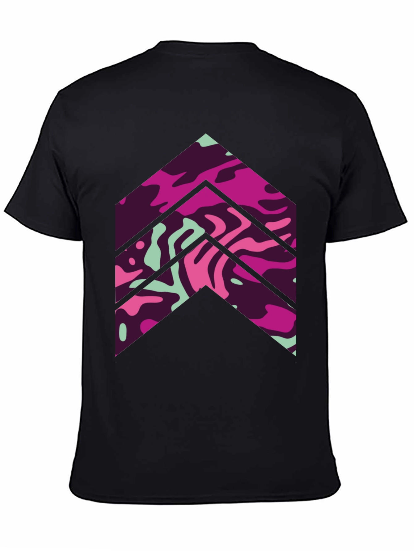 Abstract Arrow Graphic Tee - Mens Black T-Shirt