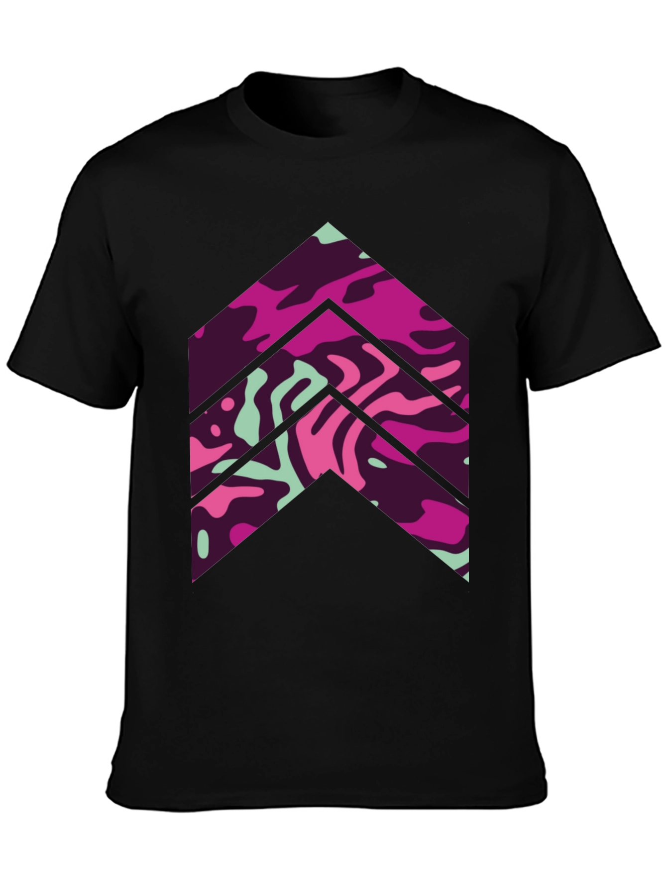 Abstract Arrow Graphic Tee - Mens Black T-Shirt