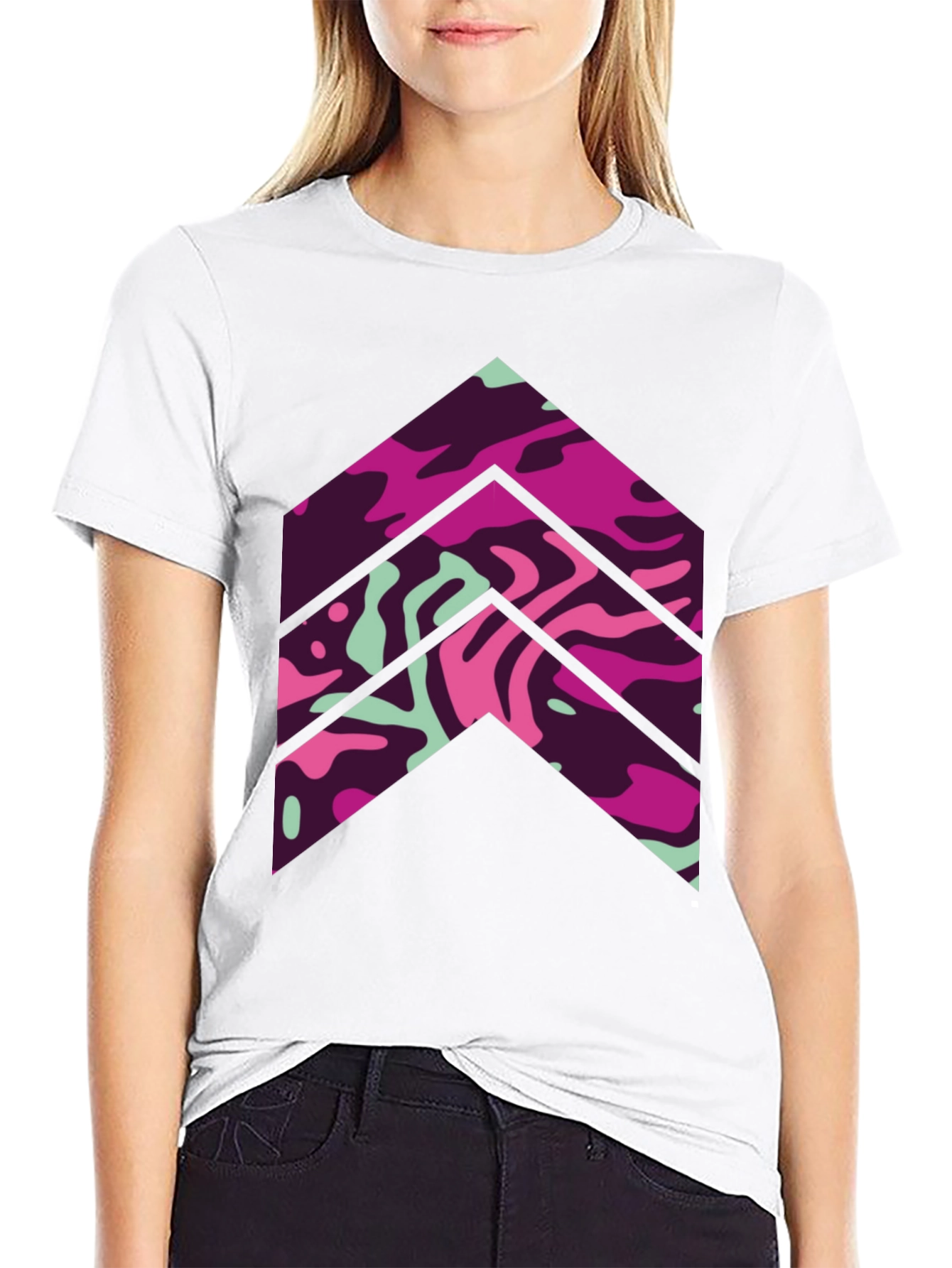 Abstract Arrow Graphic Tee - Mens Black T-Shirt