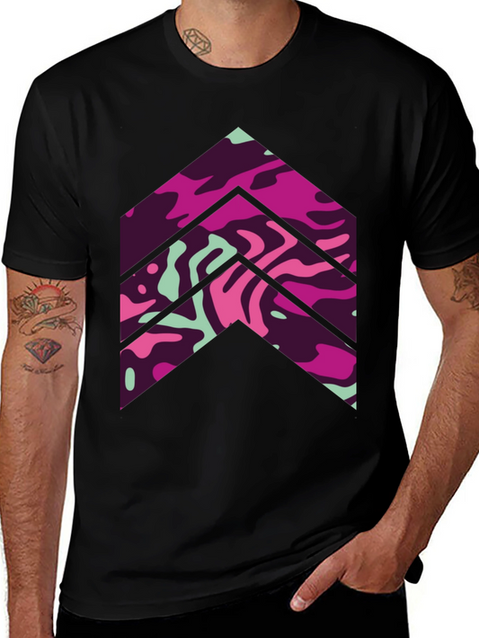 Abstract Arrow Graphic Tee - Mens Black T-Shirt