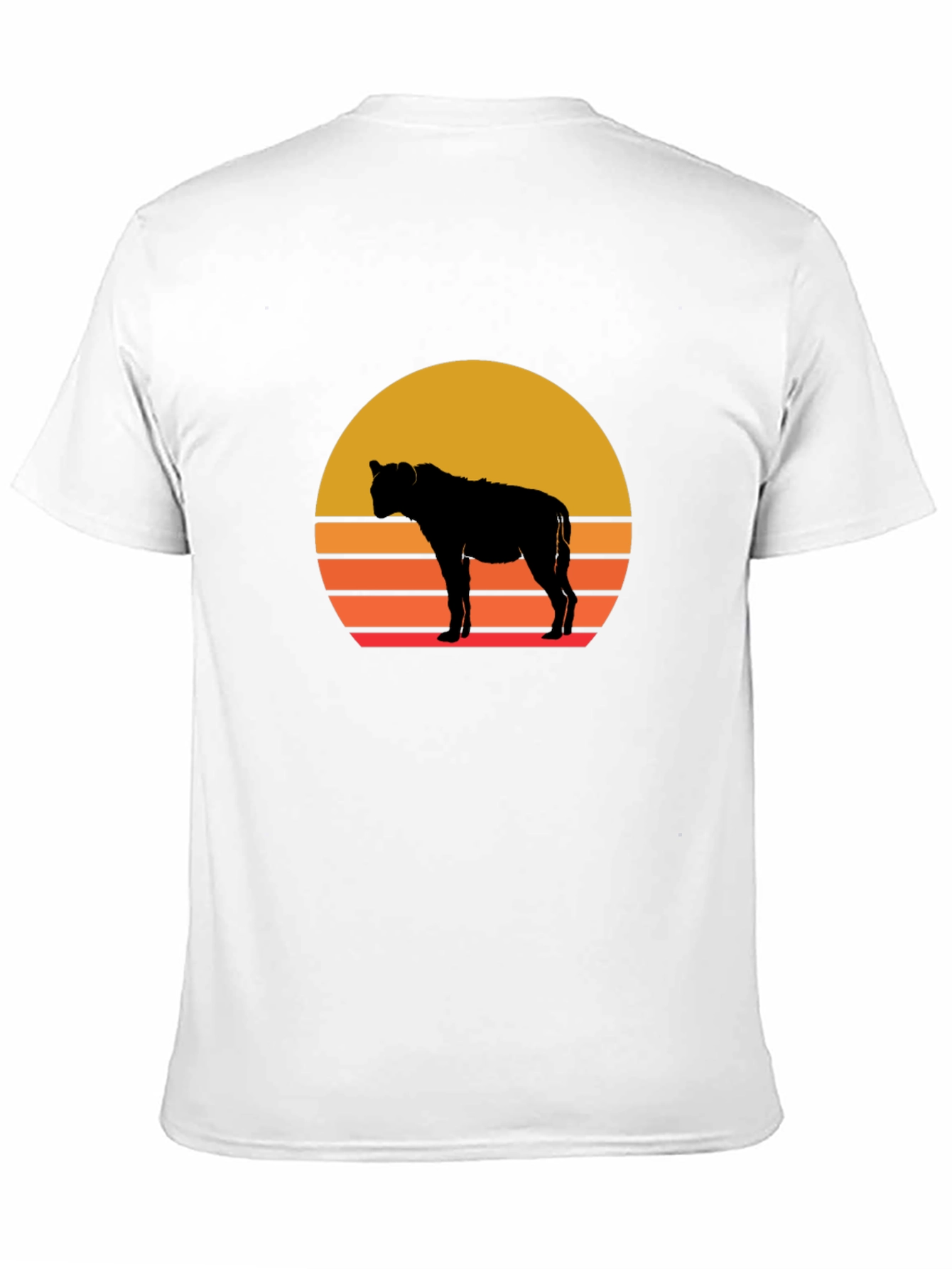 Hyena Sunset Graphic Tee - Stylish Animal Silhouette