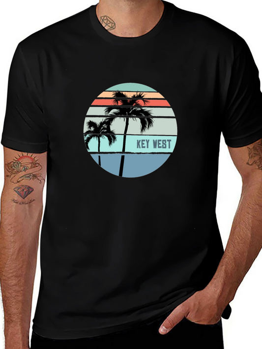 Key West Palm Tree Graphic Tee - Island Style