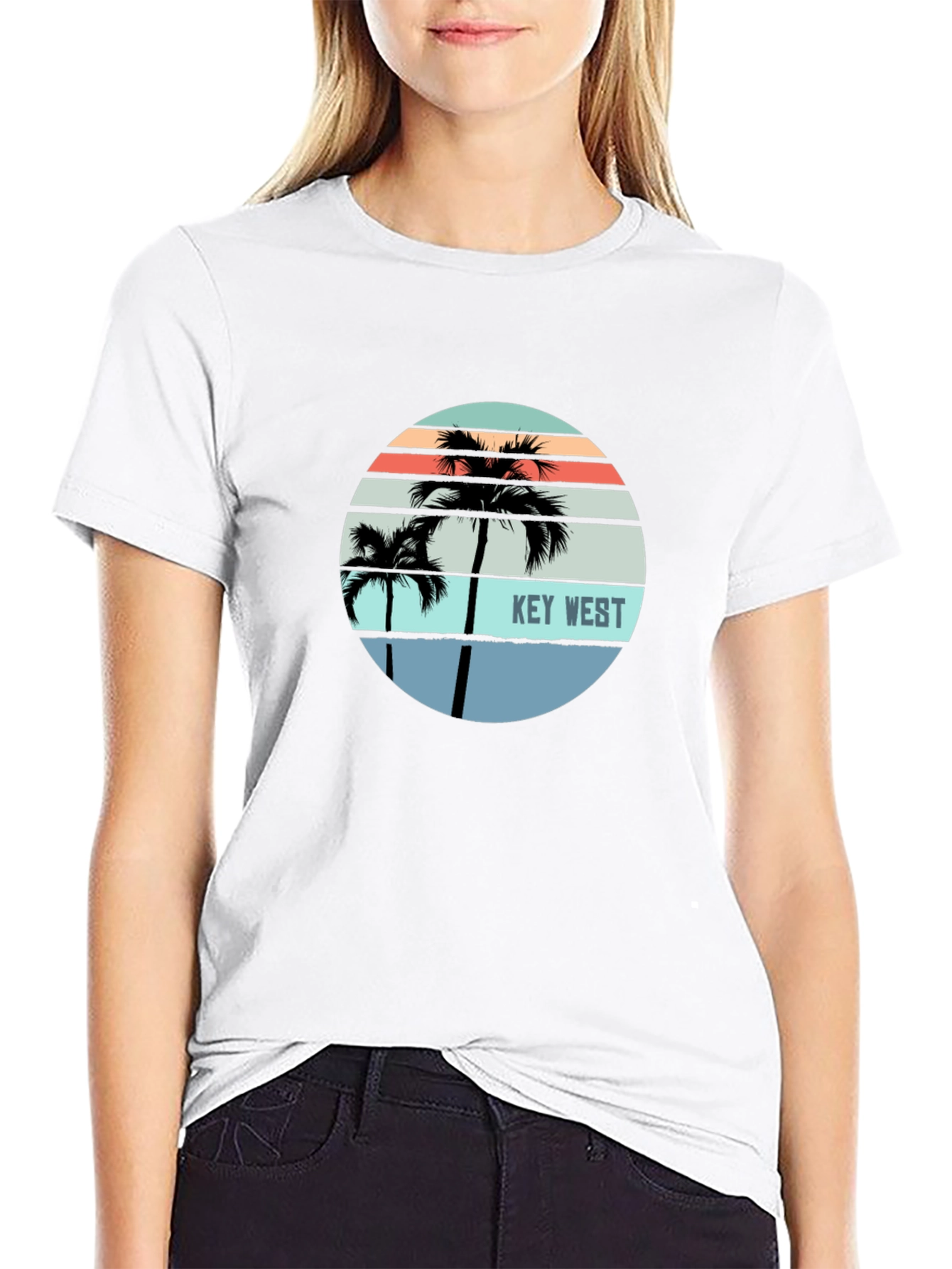 Key West Palm Tree Graphic Tee - Island Style