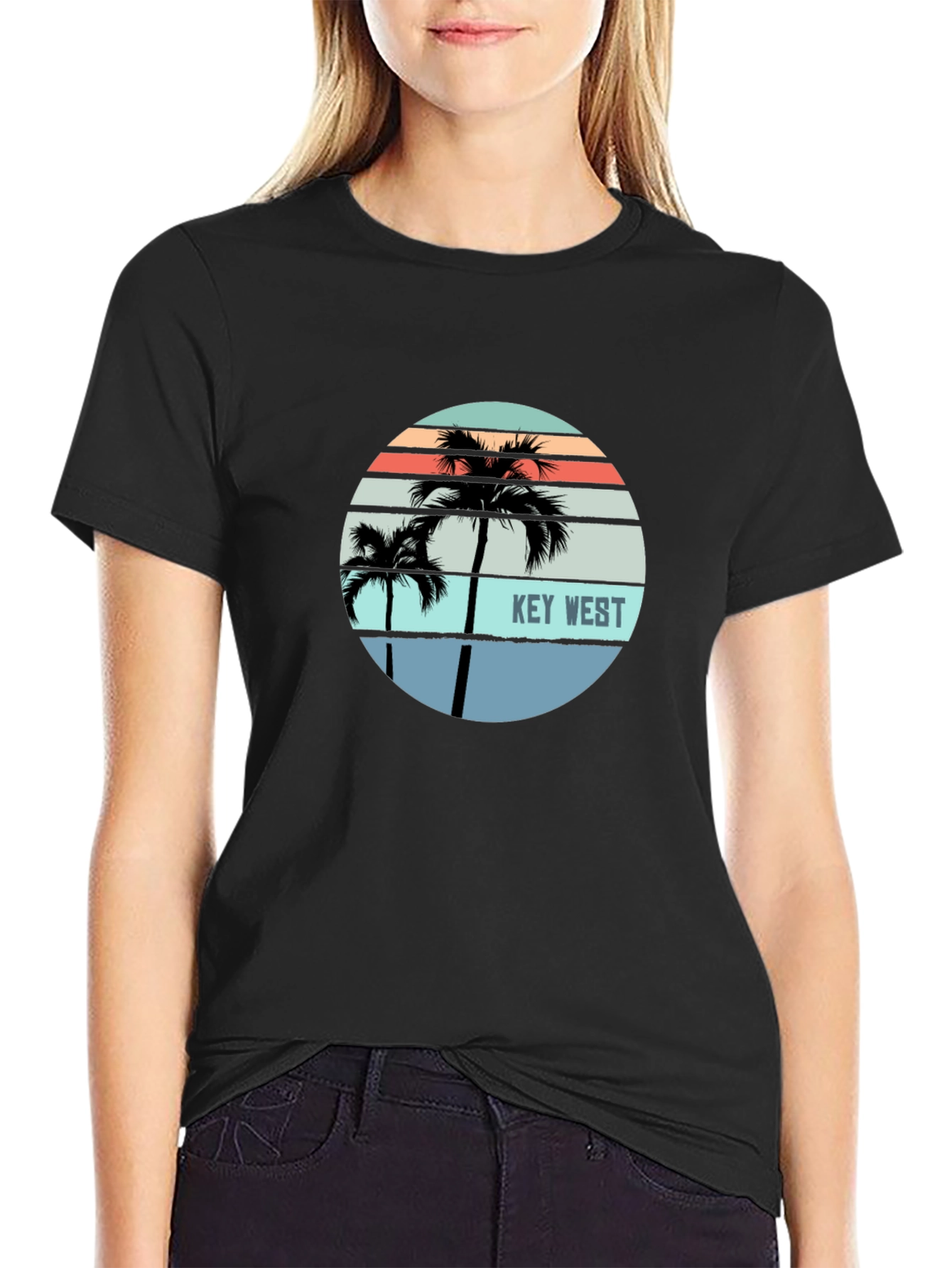Key West Palm Tree Graphic Tee - Island Style