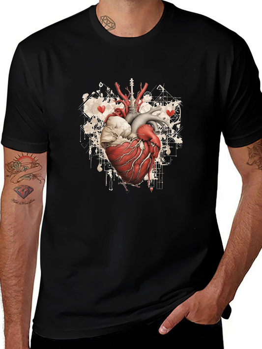 Anatomical Heart Graphic Tee - Black