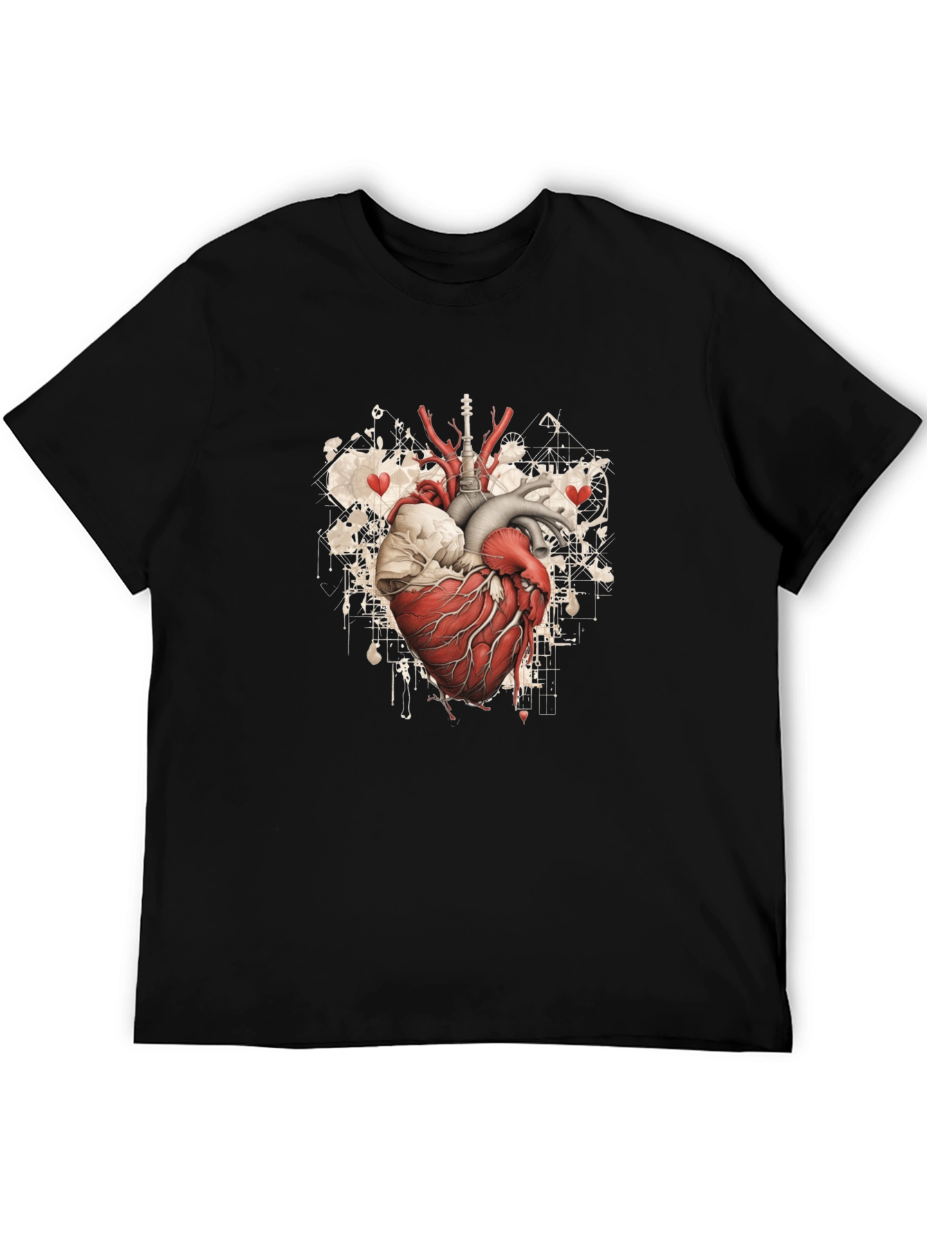 Anatomical Heart Graphic Tee - Black