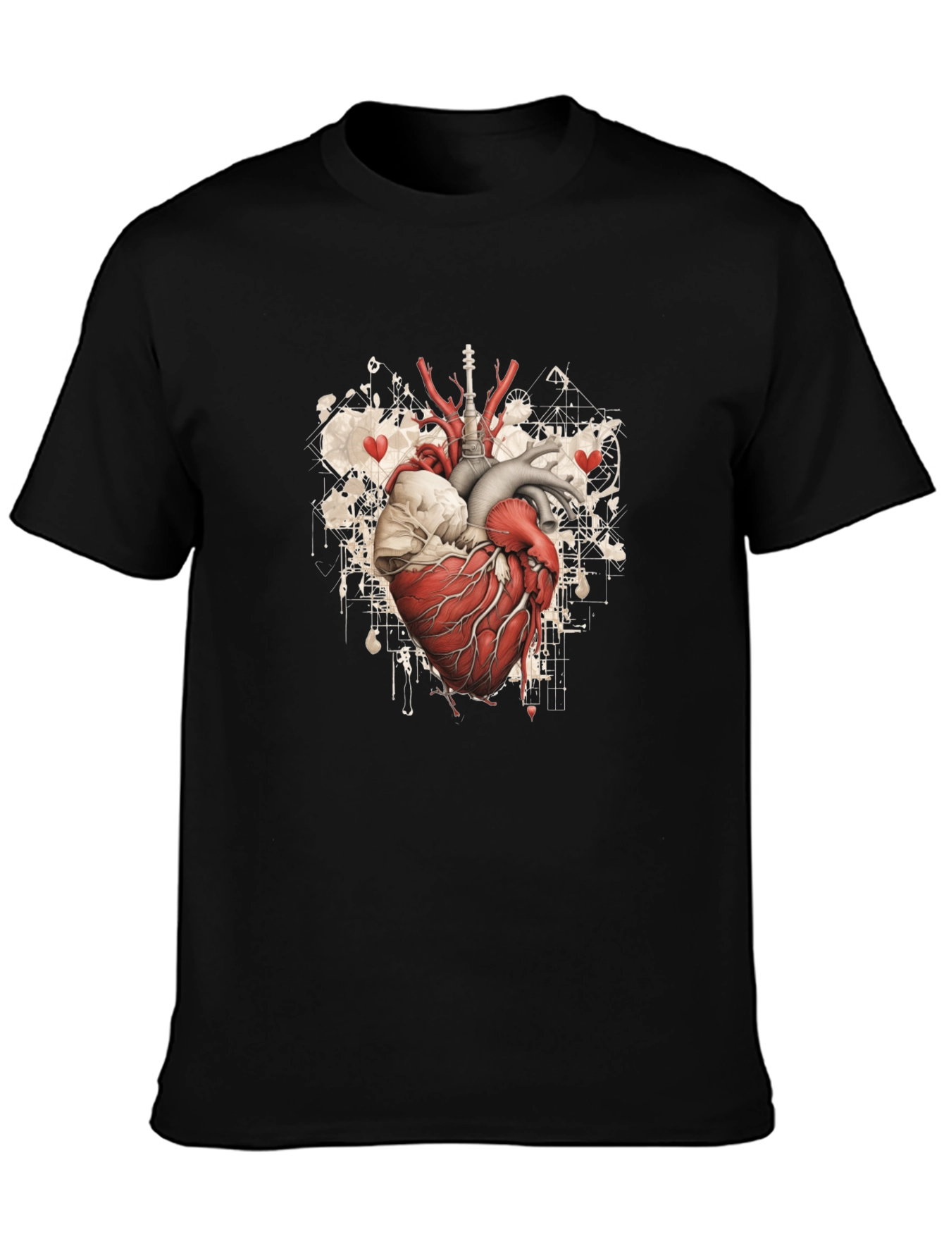 Anatomical Heart Graphic Tee - Black