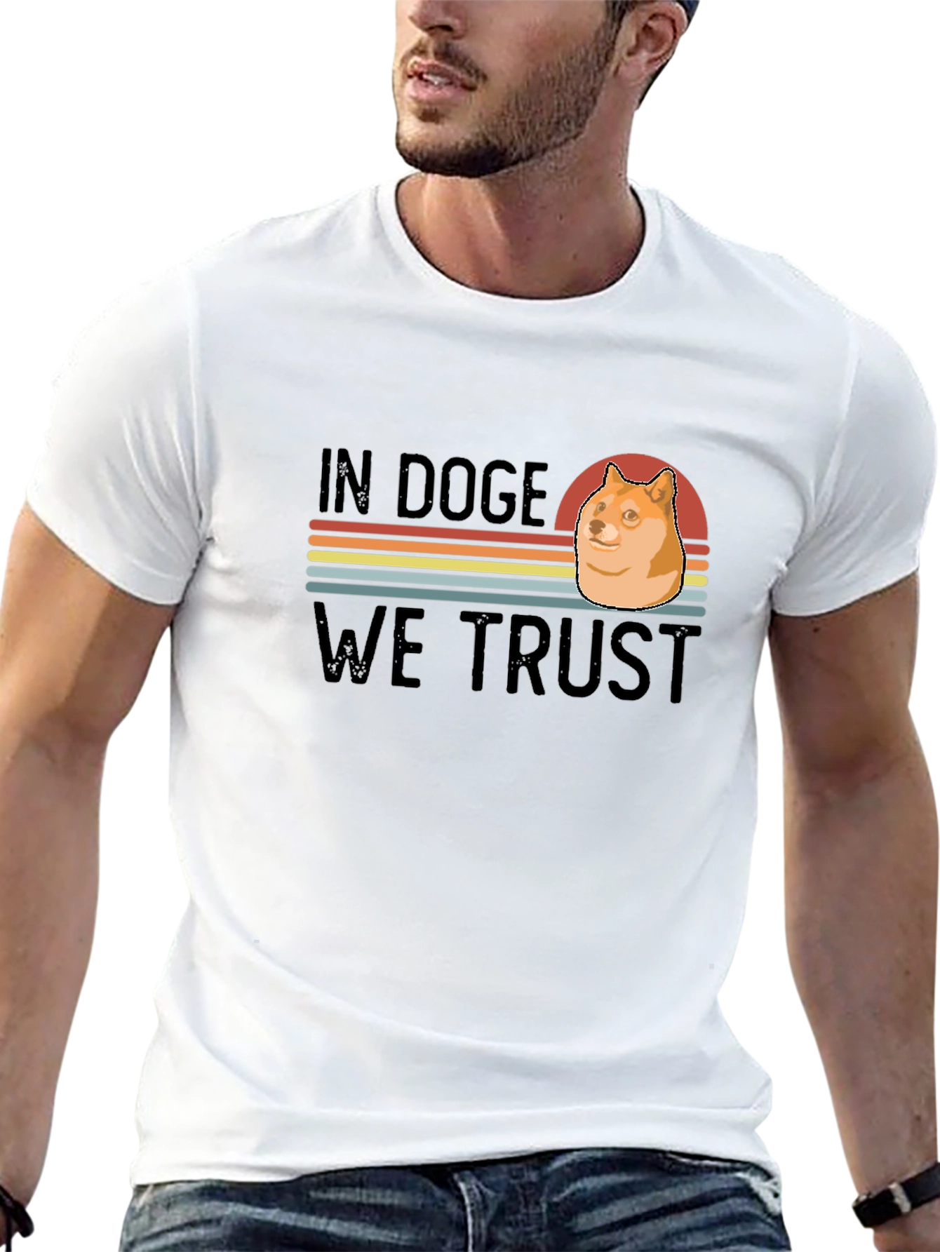 In Doge We Trust T-Shirt – Retro Meme Crypto Tee
