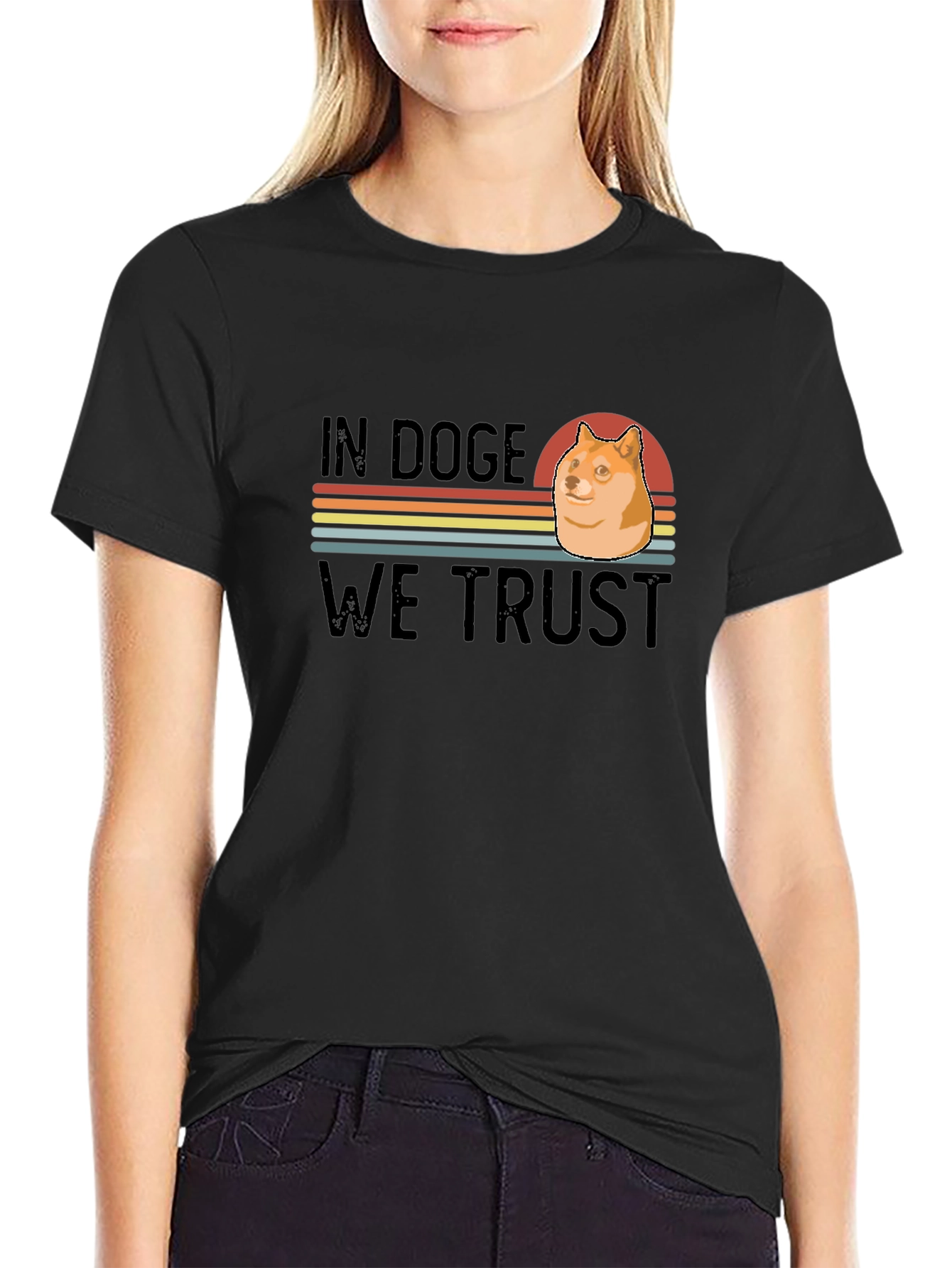 In Doge We Trust T-Shirt – Retro Meme Crypto Tee