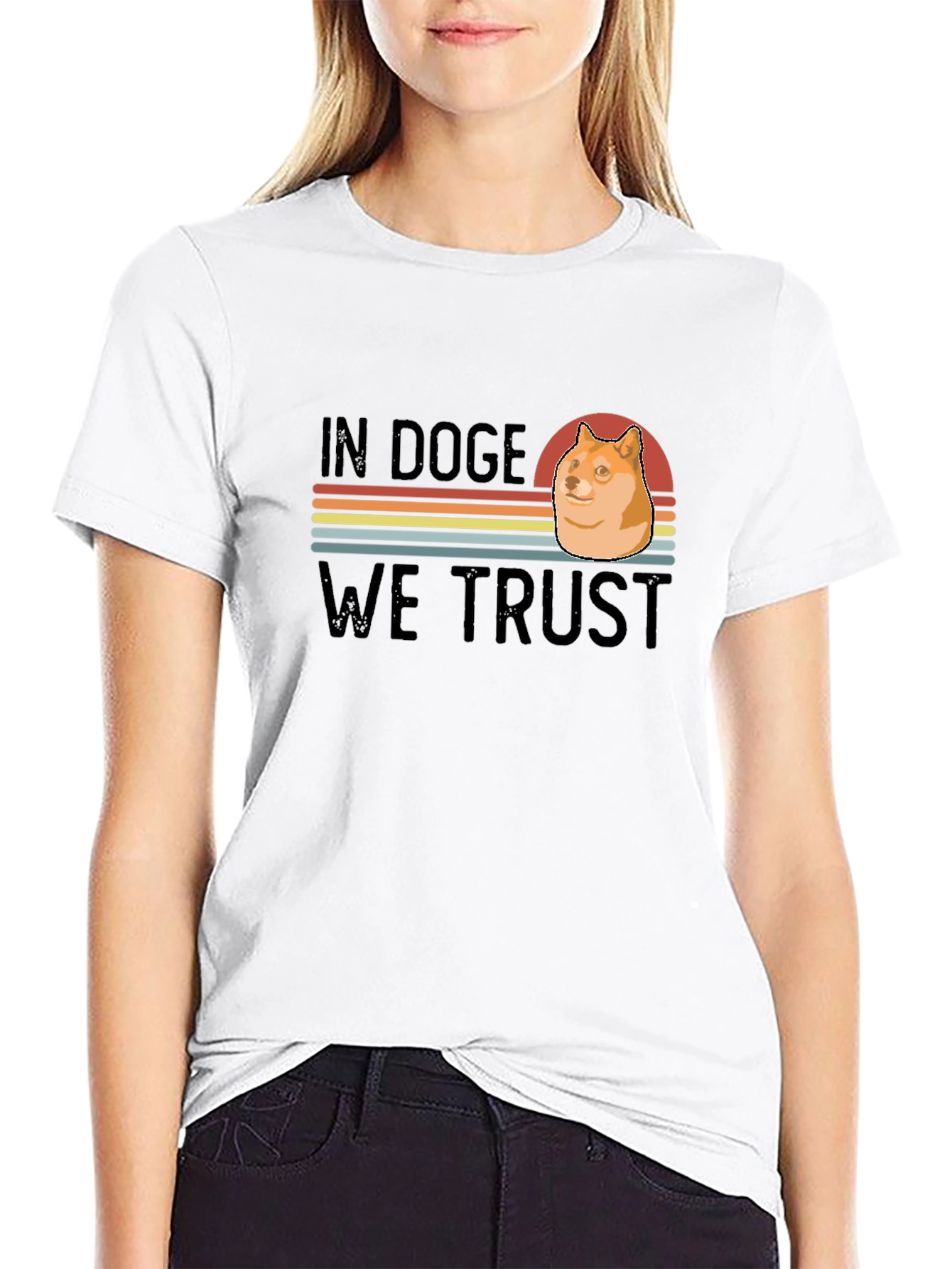 In Doge We Trust T-Shirt – Retro Meme Crypto Tee