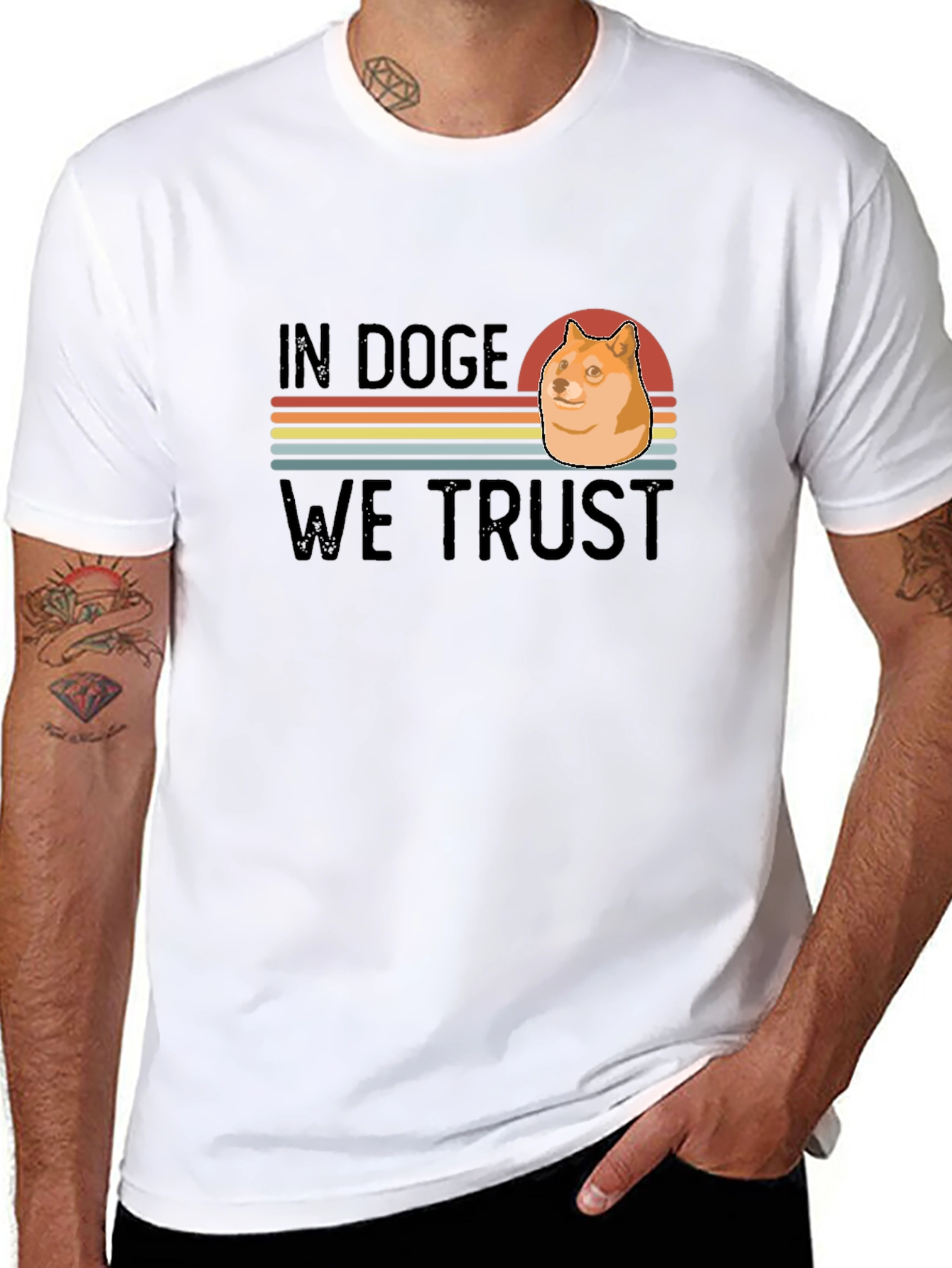 In Doge We Trust T-Shirt – Retro Meme Crypto Tee