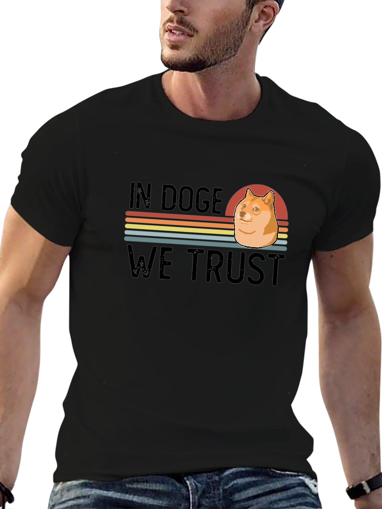 In Doge We Trust T-Shirt – Retro Meme Crypto Tee