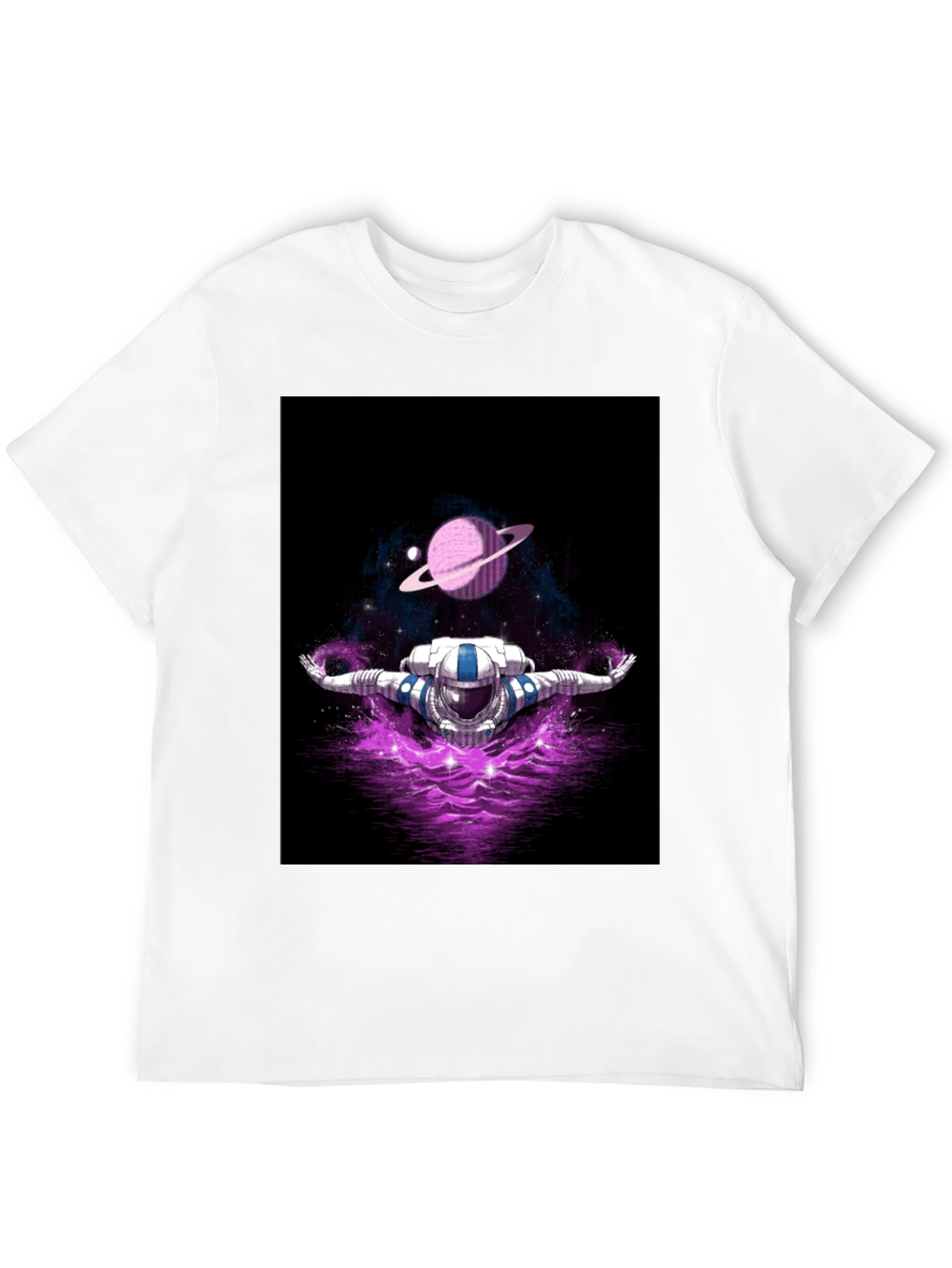 Astronaut in Space T-Shirt - Galaxy Design