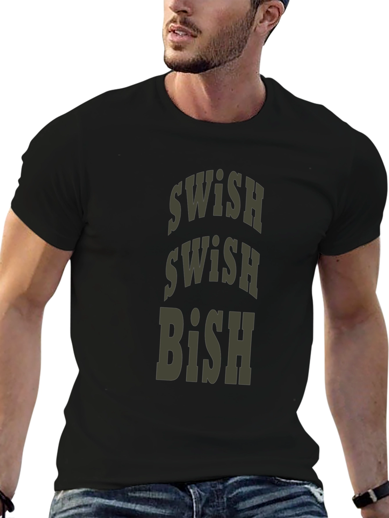 Swish Bish Graphic Tee - Trendy Casual Comfort