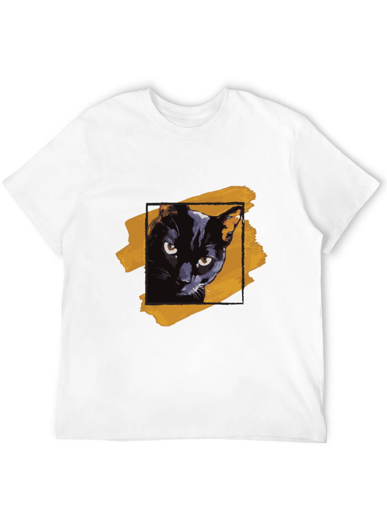 Black Cat Graphic Tee - Trendy Mens T-Shirt