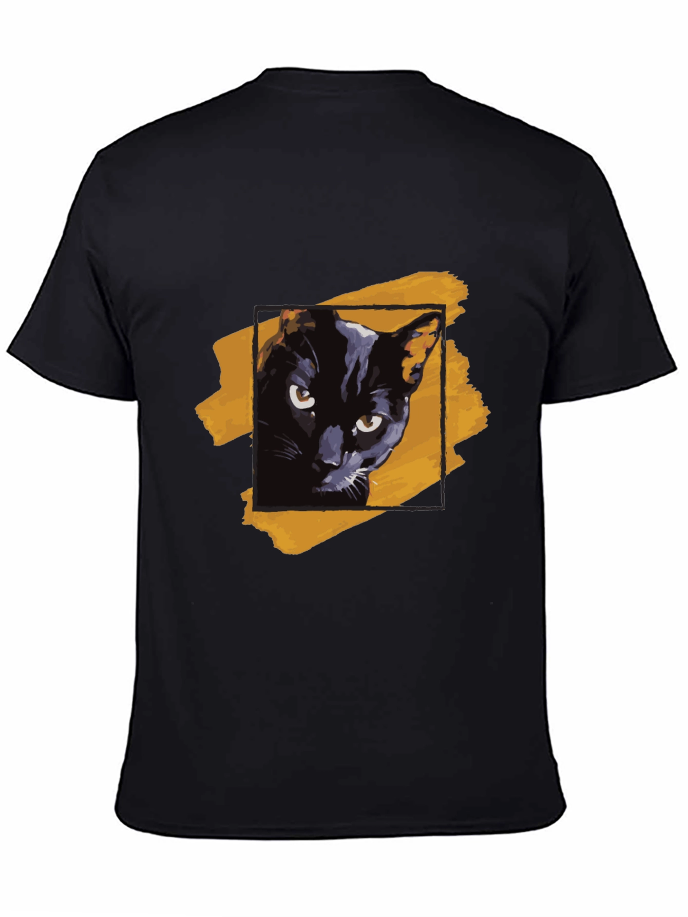 Black Cat Graphic Tee - Trendy Mens T-Shirt