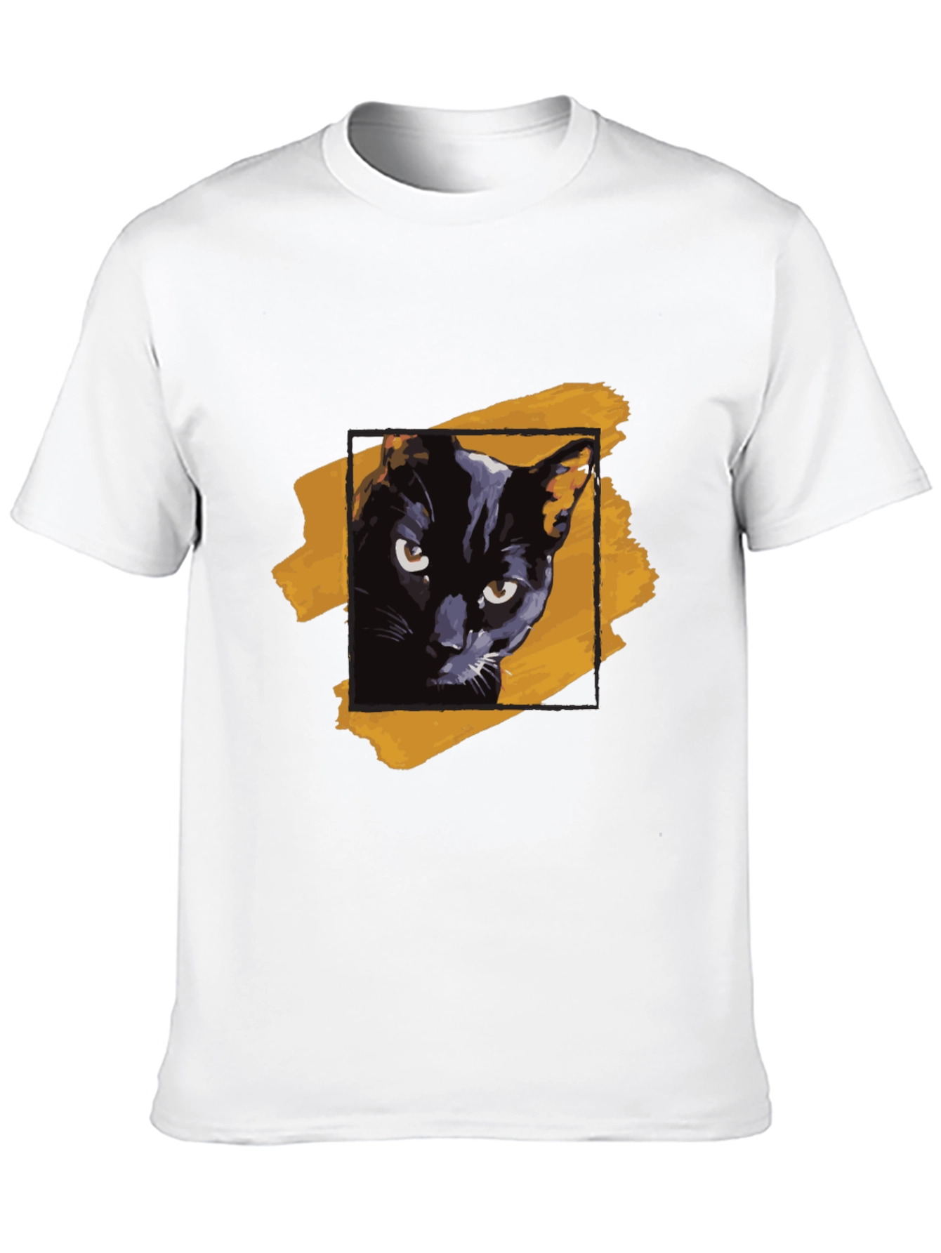 Black Cat Graphic Tee - Trendy Mens T-Shirt