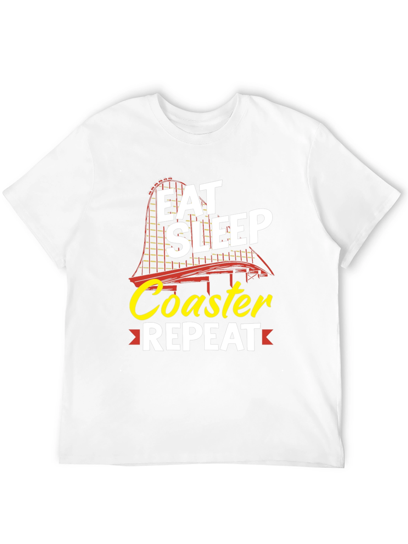Eat Sleep Coaster Repeat Black Graphic Tee
