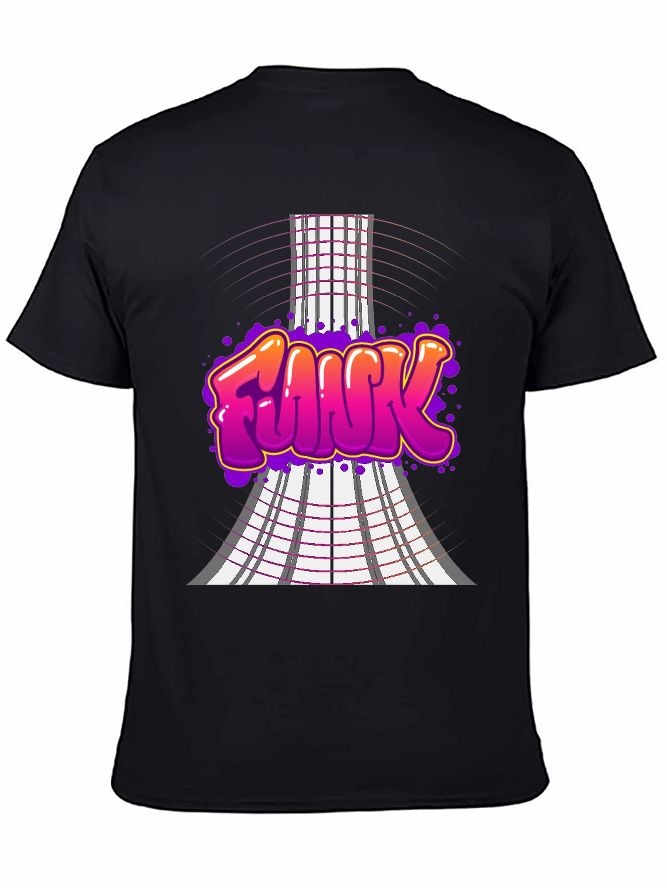 Funky Graffiti Style T-Shirt - Black