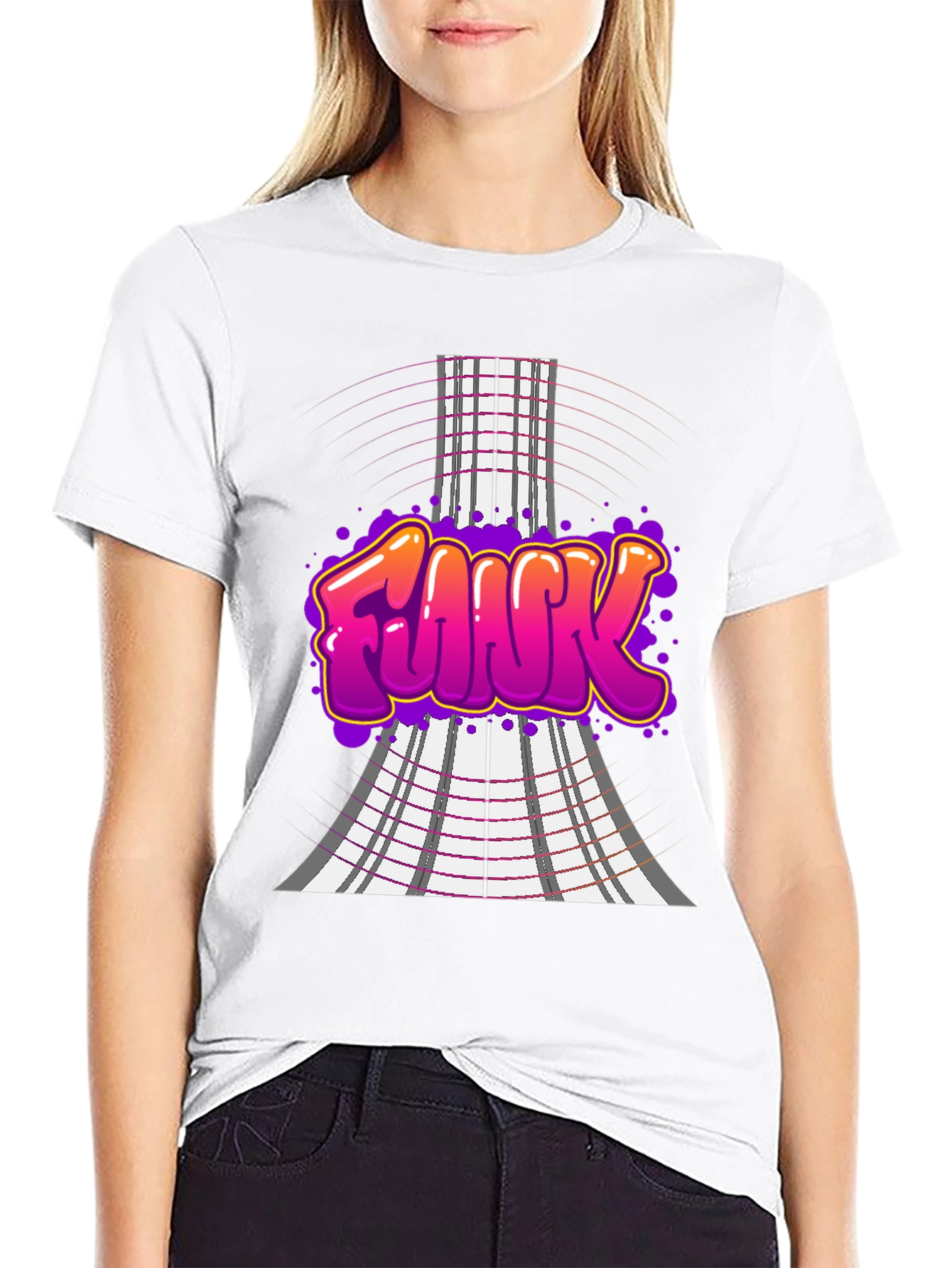 Funky Graffiti Style T-Shirt - Black