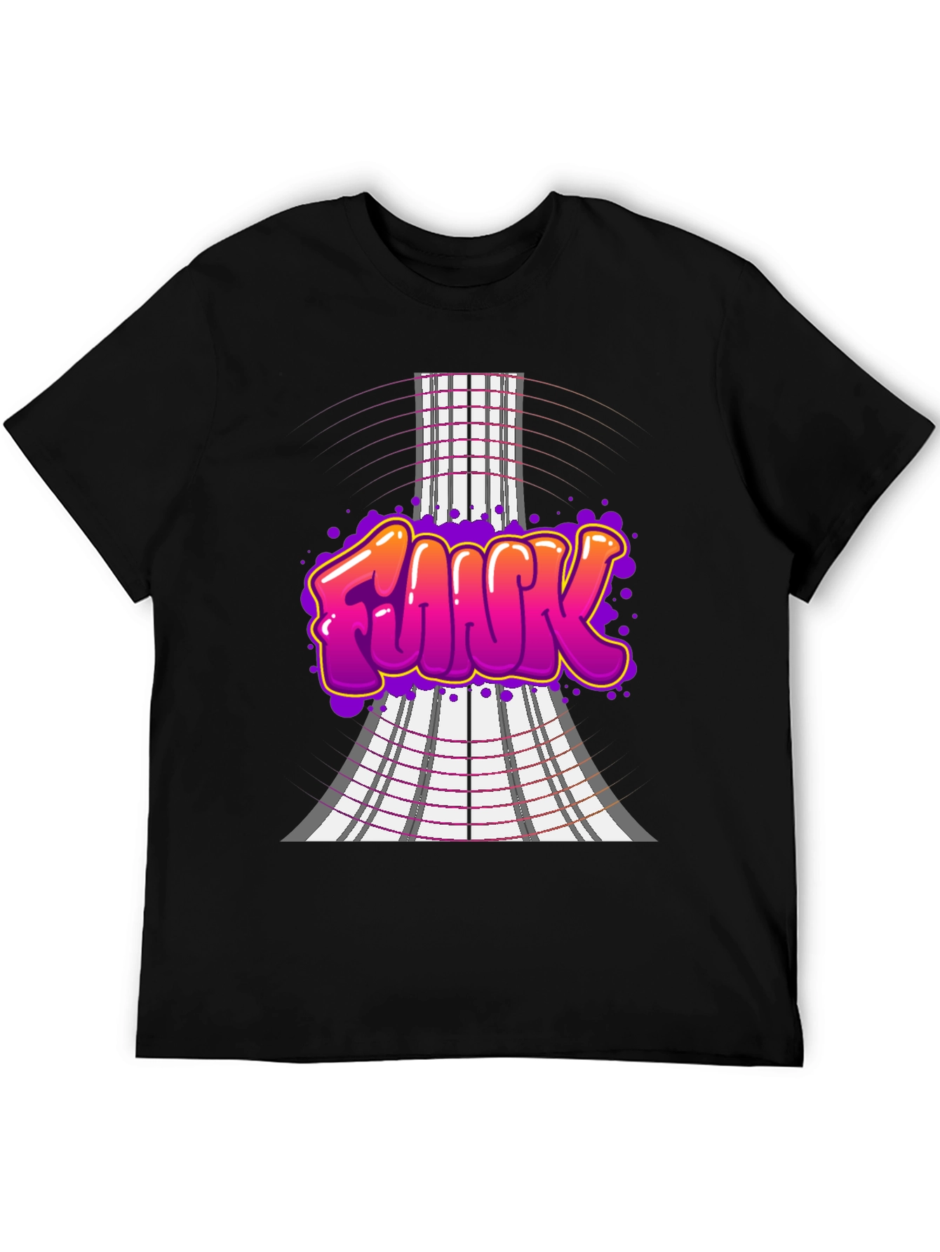 Funky Graffiti Style T-Shirt - Black